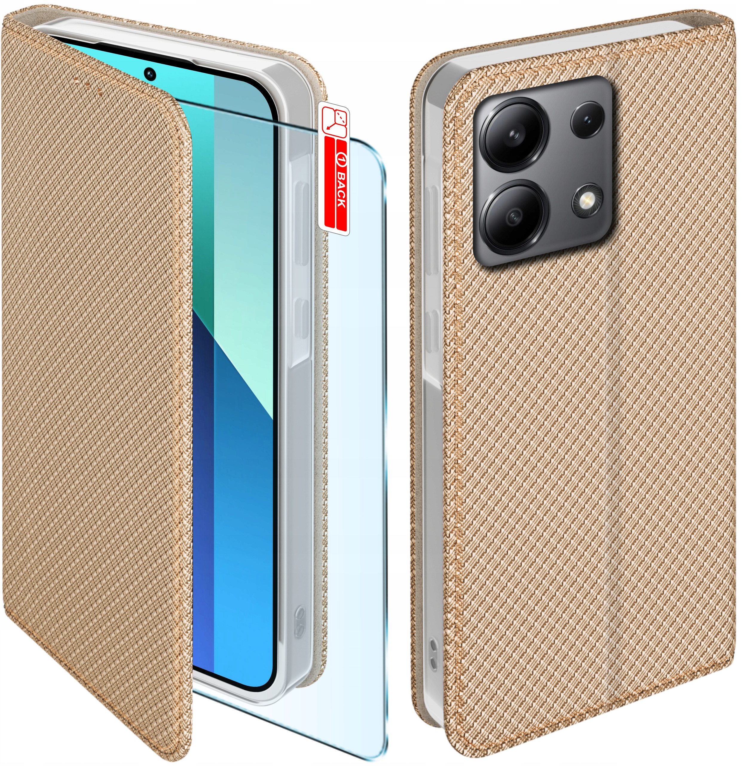 Etui do Xiaomi Redmi Note 13 Pro 4G SMART MAGNET CASE PORTFEL + SZKŁO 9H – Styl i ochrona w jednym