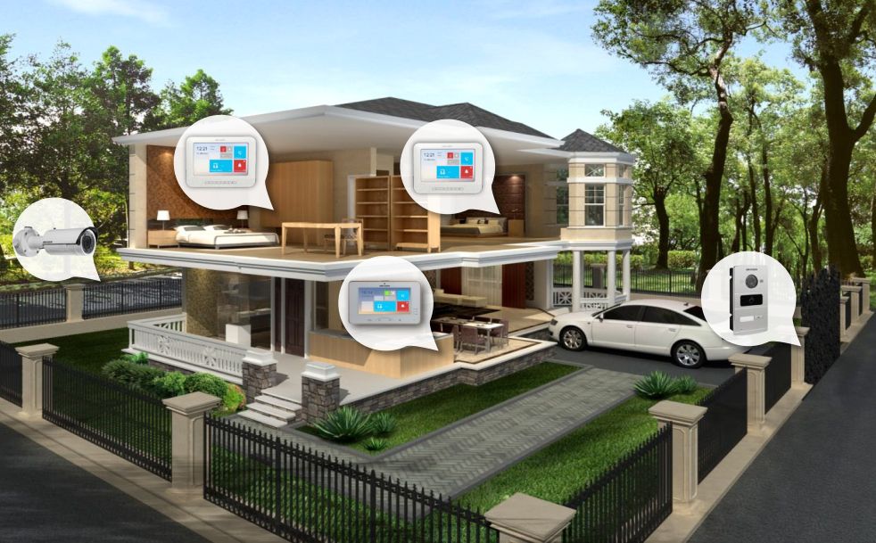 Zastosowanie systemu wideodomofonowego Hikvision w domu jednorodzinnym.