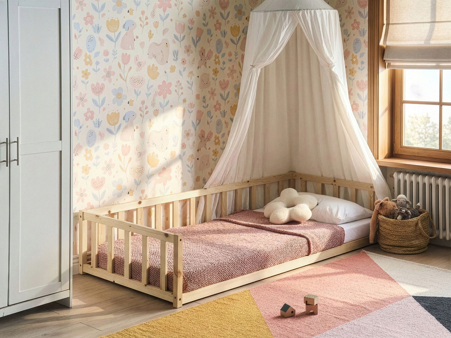 Łóżko dziecięce Drewno sosnowe AURIBEAU 90 x 200 cm – Idealne dla Twojego Malucha