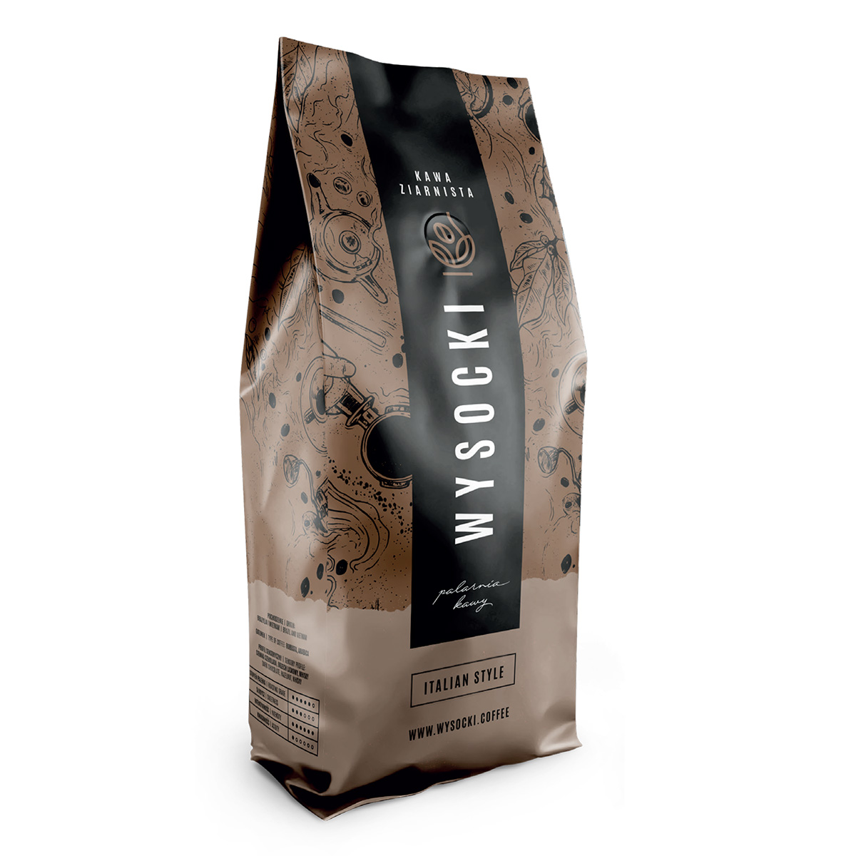 Kawa ziarnista Wysocki Coffee Italian Style 1kg – Smak włoskich wakacji w każdej filiżance