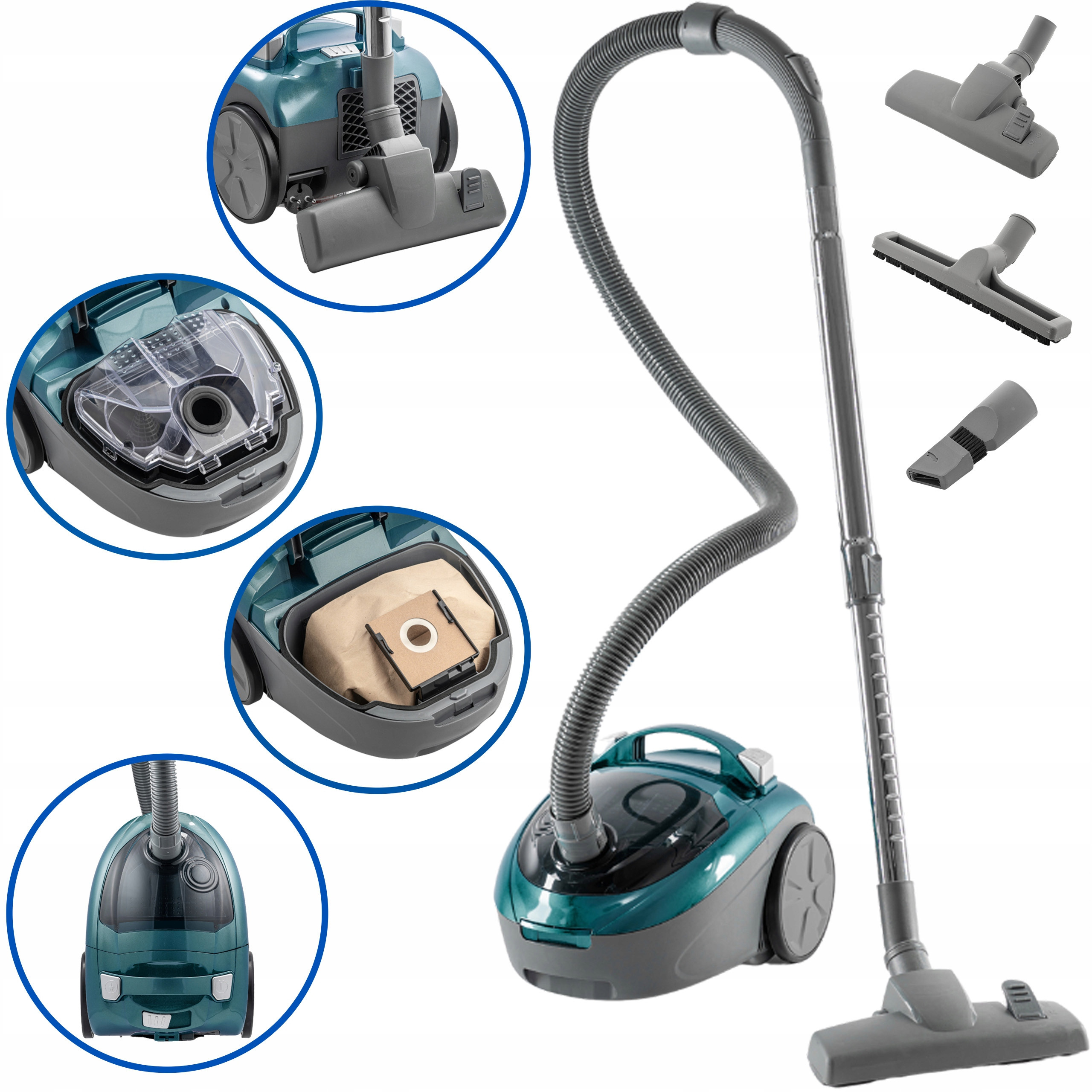 Bogaty zestaw akcesoriów – Idealny do różnych powierzchni