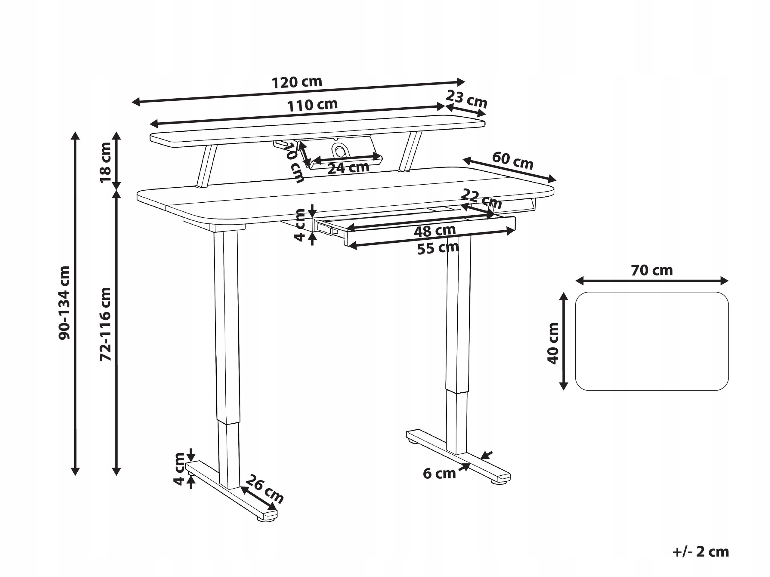 Idealne wymiary – 120 cm x 60 cm – Doskonałe do każdego wnętrza