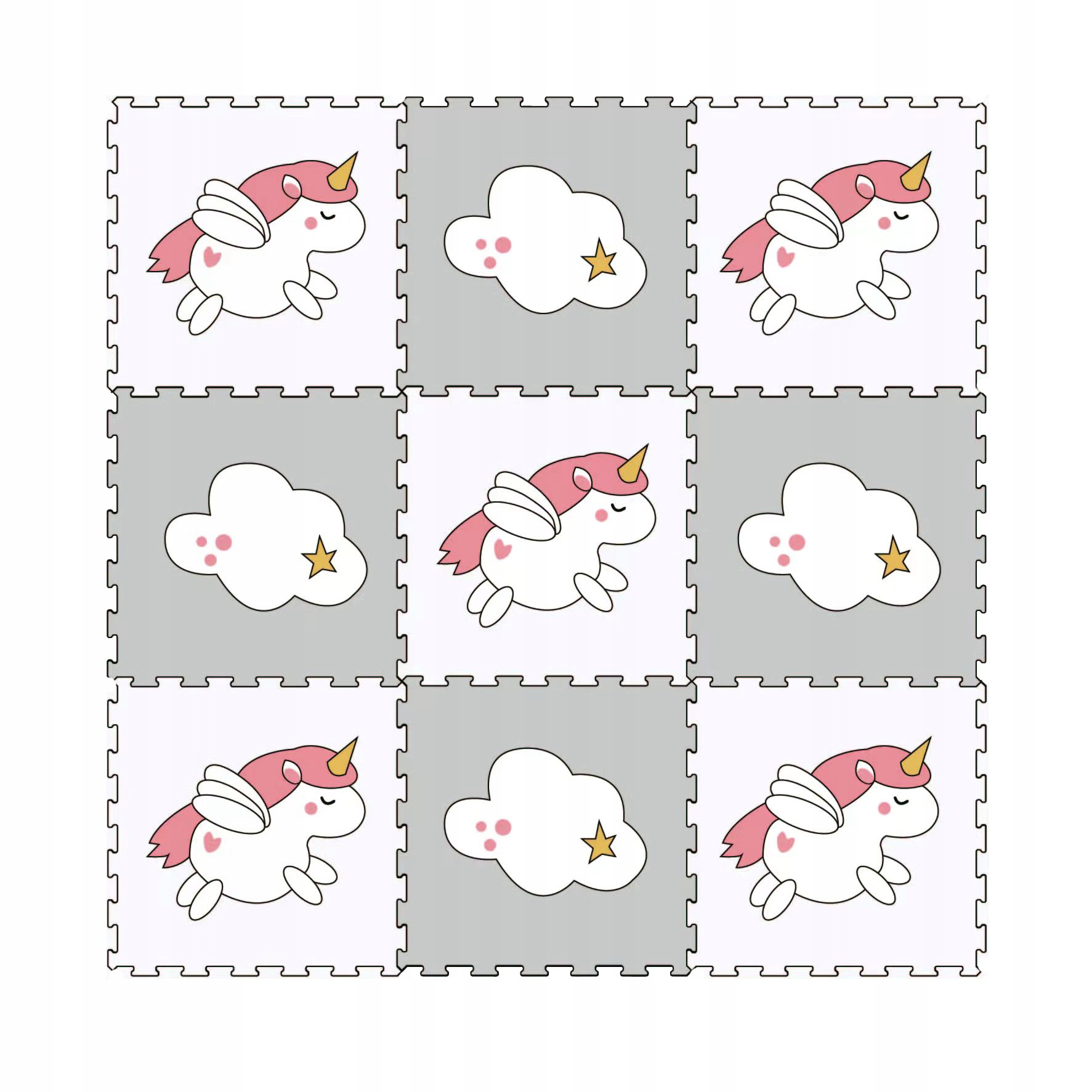 Mata piankowa dla dzieci Happy Kiddo – Edukacyjna zabawa z jednorożcem