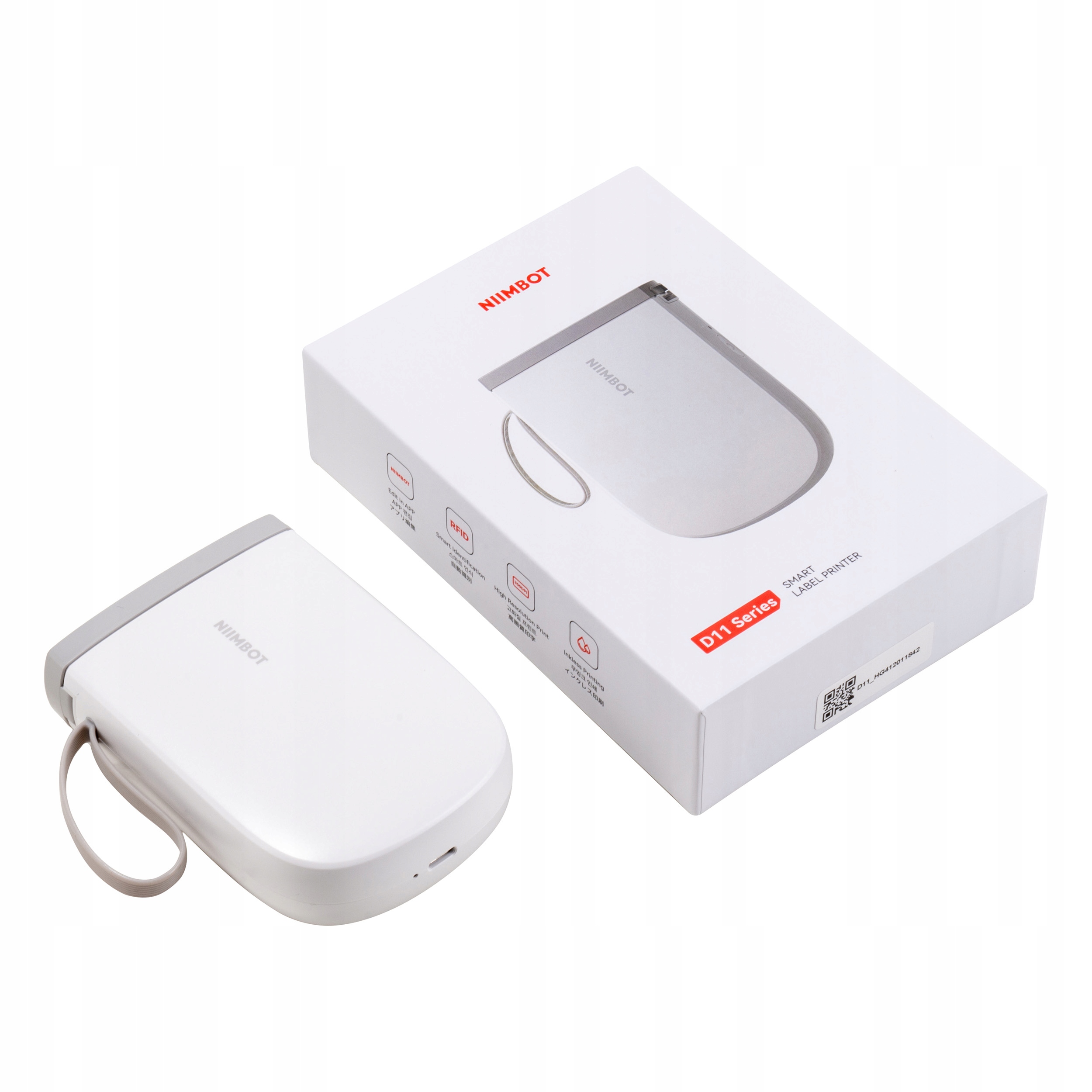 NIIMBOT D11H BEZPRZEWODOWA Drukarka TERMICZNA ETYKIETY NAKLEJKI 300DPI BLUE