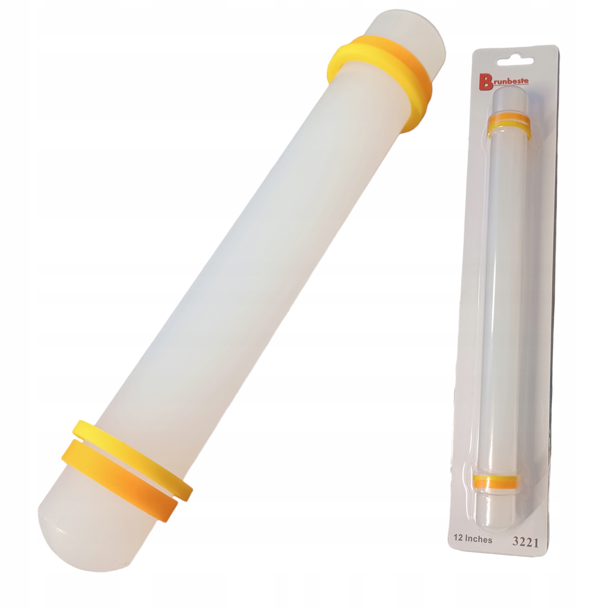 Wałek do mas cukrowych marcepanowych 30cm BRUNBESTE BB-3221 – Idealne narzędzie dla cukierników