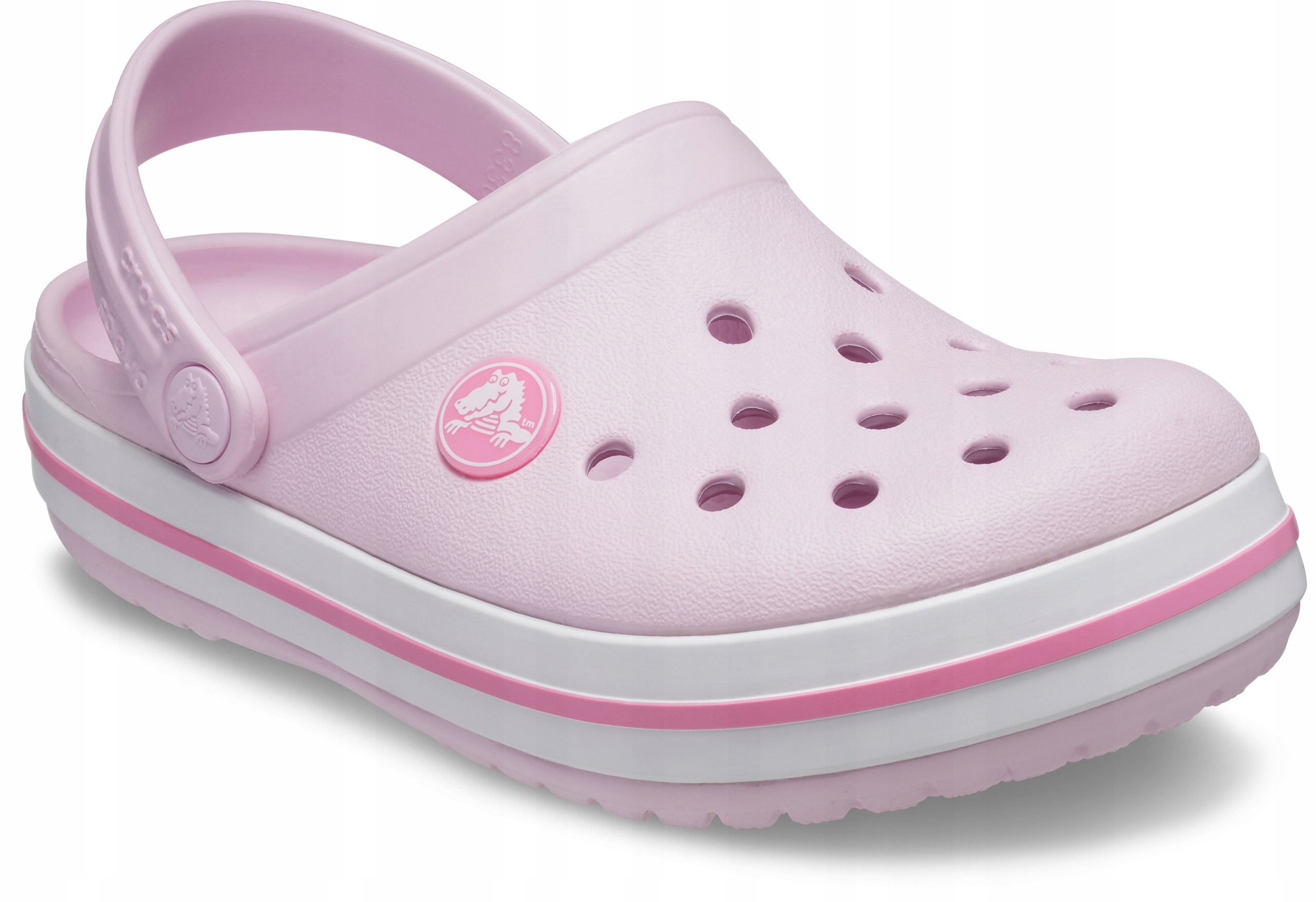 Crocs Crocband Clog K 207006-6GD Różowe 34/35 – Komfortowe klapki dla dzieci