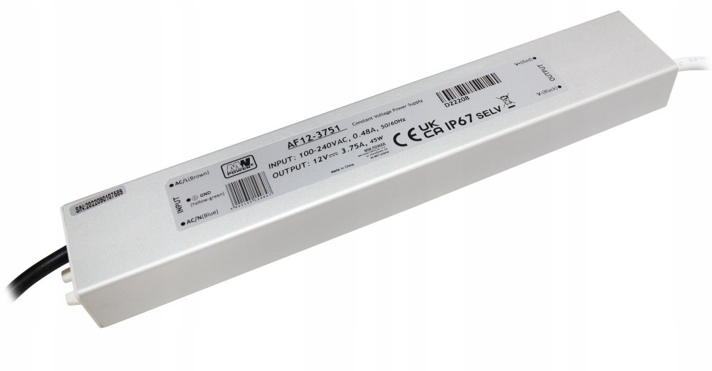 Zasilacz MW Power ZASILACZ IMPULSOWY AF12-3751 – Wydajność i niezawodność w zasilaniu