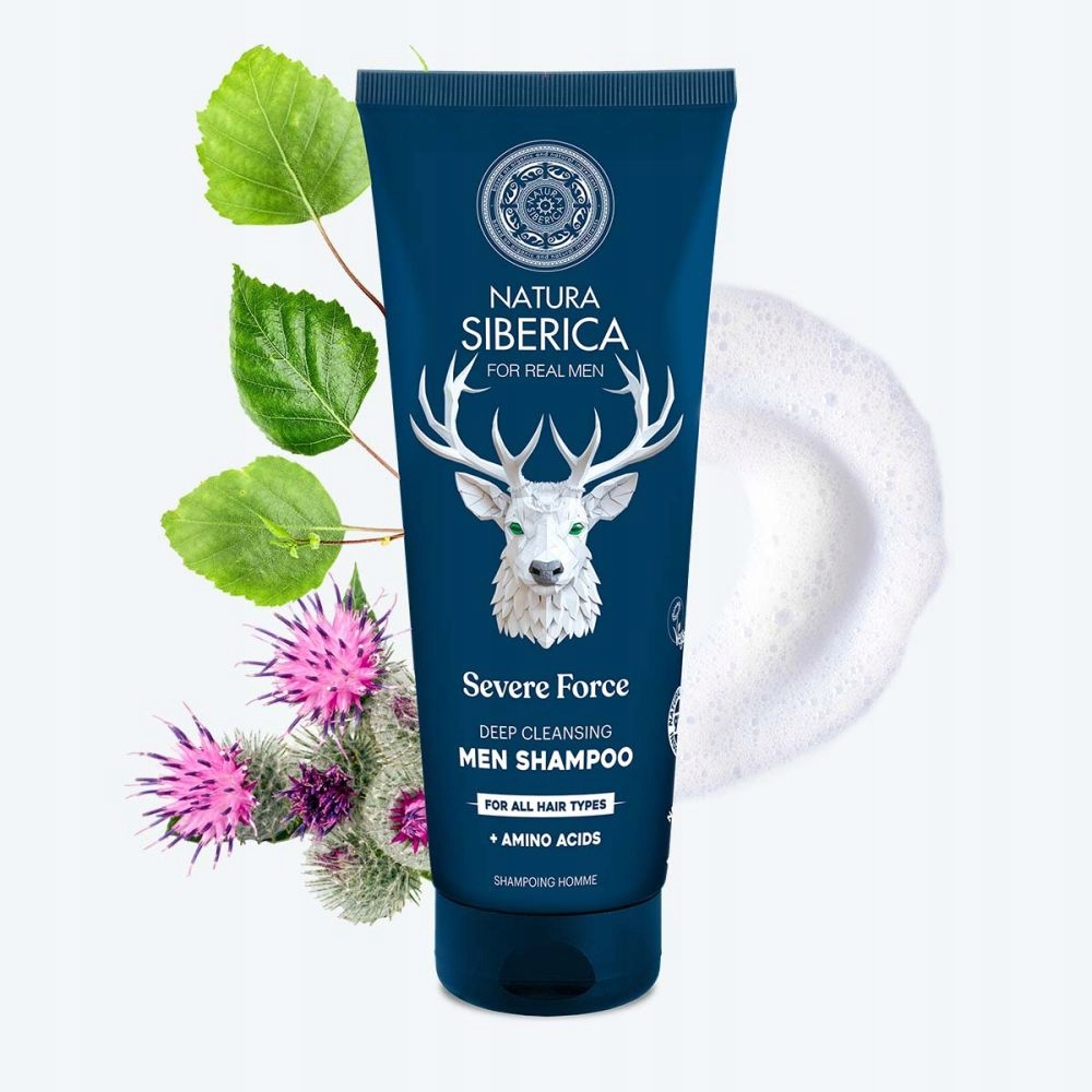 NATURA SIBERICA For Men Severe Force – Głęboko oczyszczający szampon dla mężczyzn