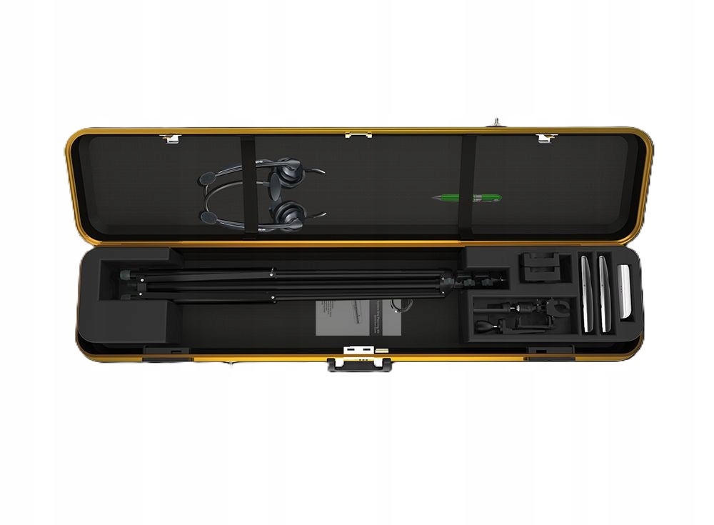 Elementy zestawu: słuchawki, uchwyt, statyw, selfie stick