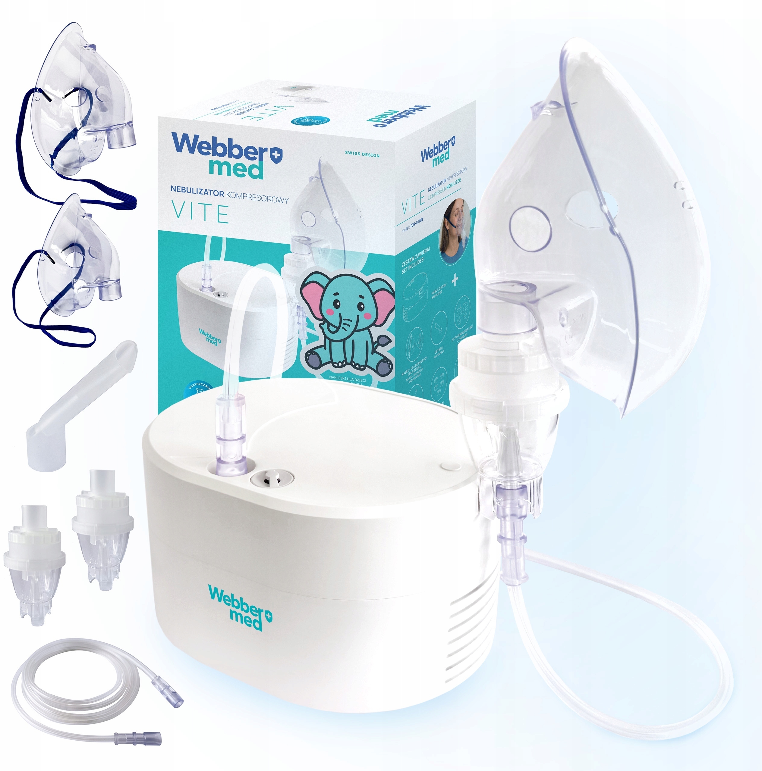 Inhalator Nebulizator Kompresorowy Pneumatyczny Webber Dla Dzieci i Dorosłych – Skuteczna terapia inhalacyjna