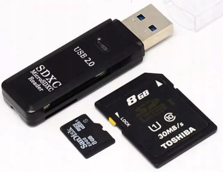 Obsługiwane formaty kart pamięci: micro SD i SD
