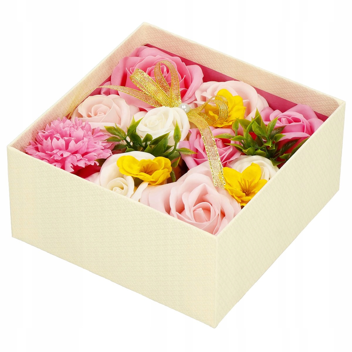 Pudełko 15 szt. kwiatów mydlanych Flower box UNIWERSALNY – Elegancja w mydlanym wydaniu