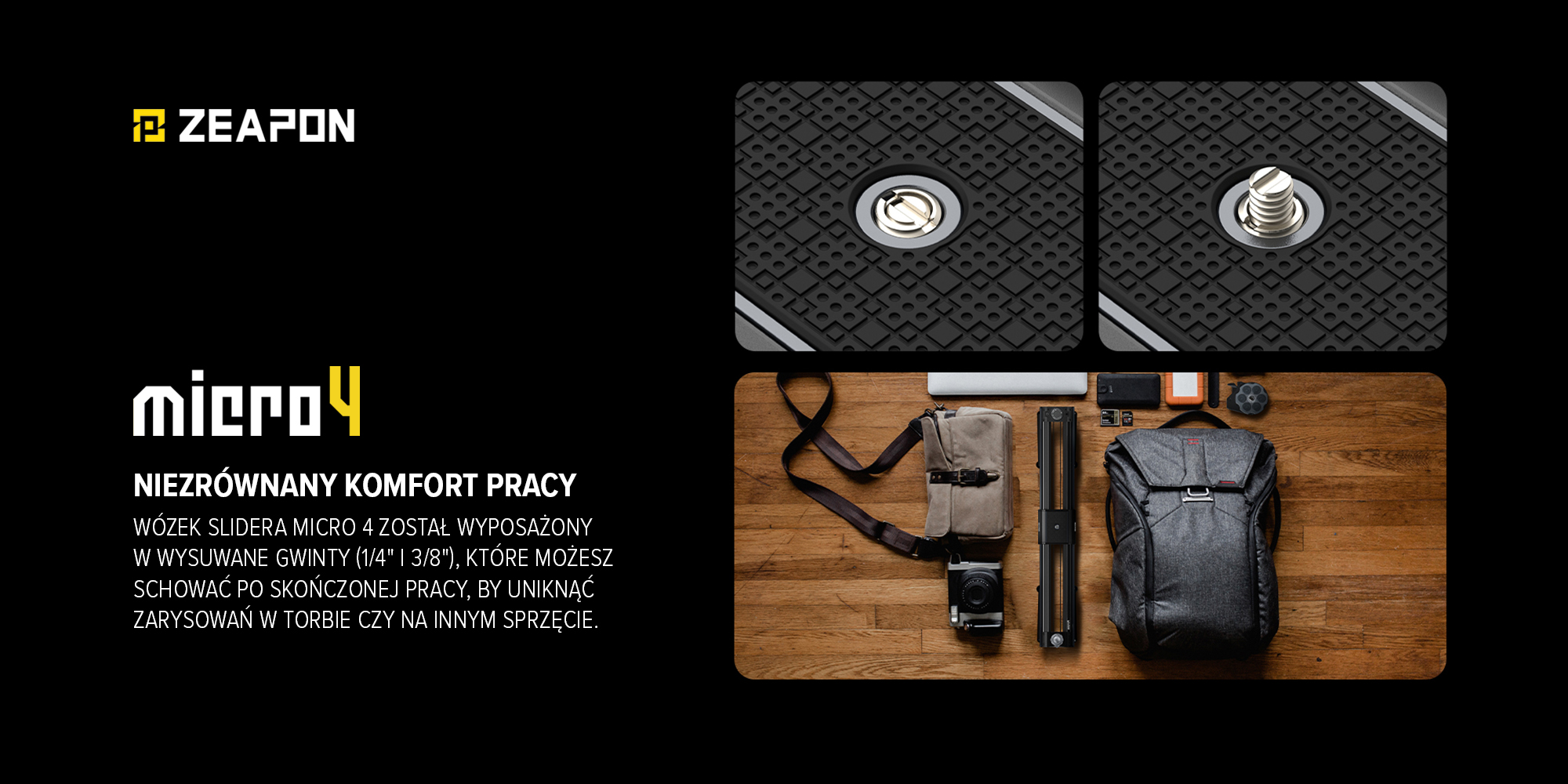 Slider Zeapon Micro 4 M700 - Niezrównany komfort pracy