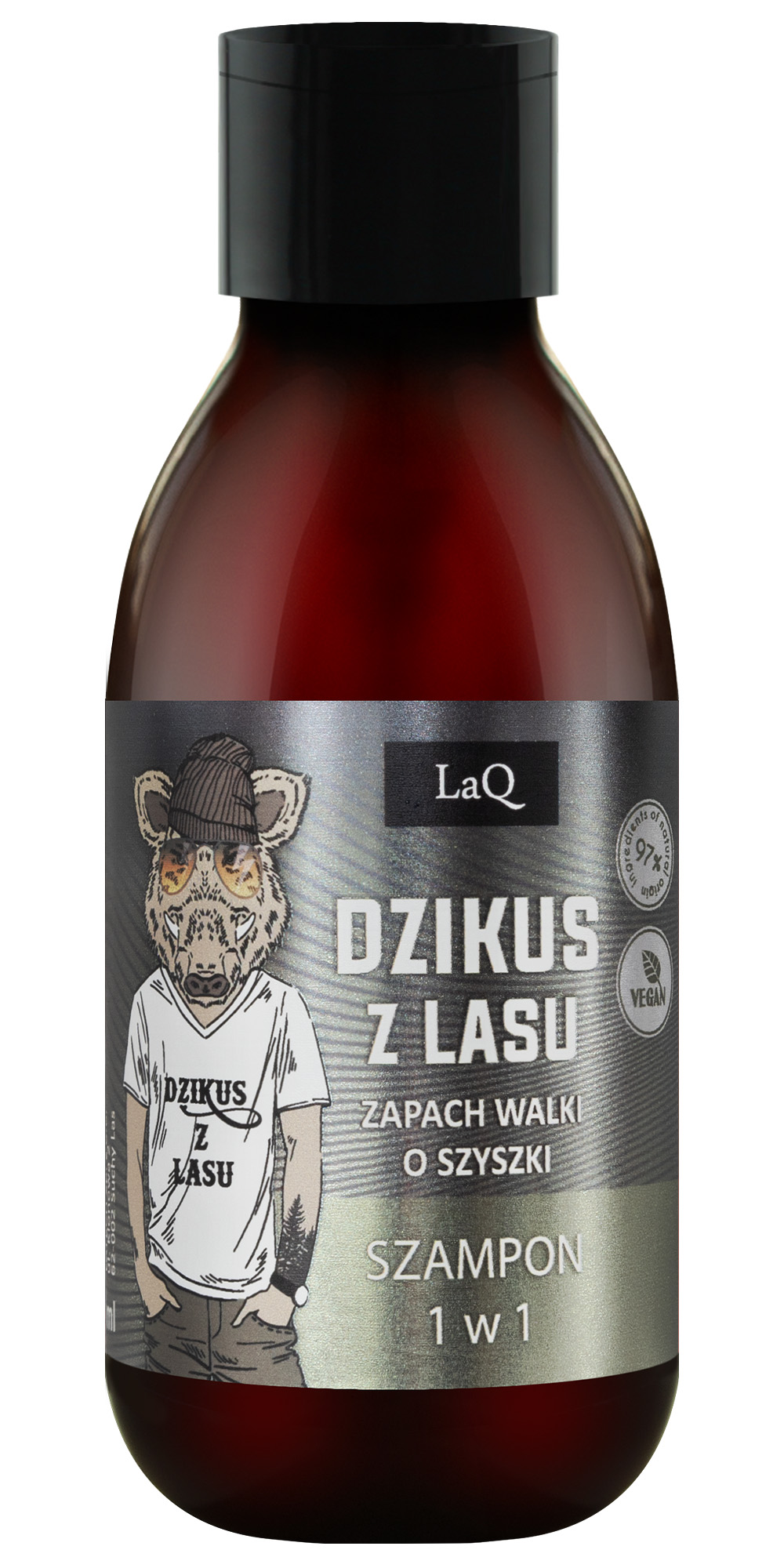 LaQ Wzmacniający mini szampon dla facetów 1w1 Dzikus z Lasu – pielęgnacja dla mężczyzn