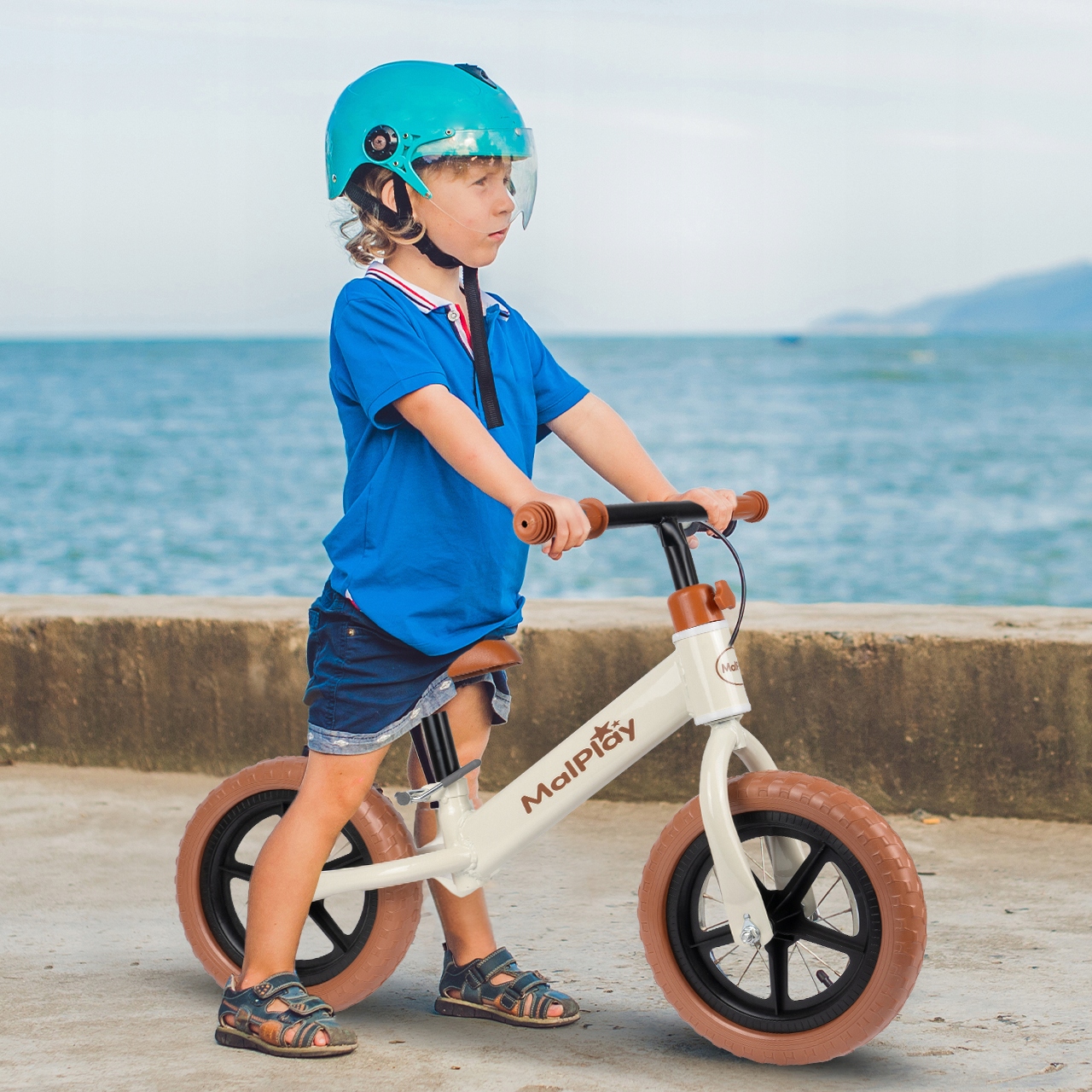 ROWEREK BIEGOWY ROWER DLA DZIECI LEKKI REGULOWANE KIEROWNICA I SIODEŁKO Marka MalPlay