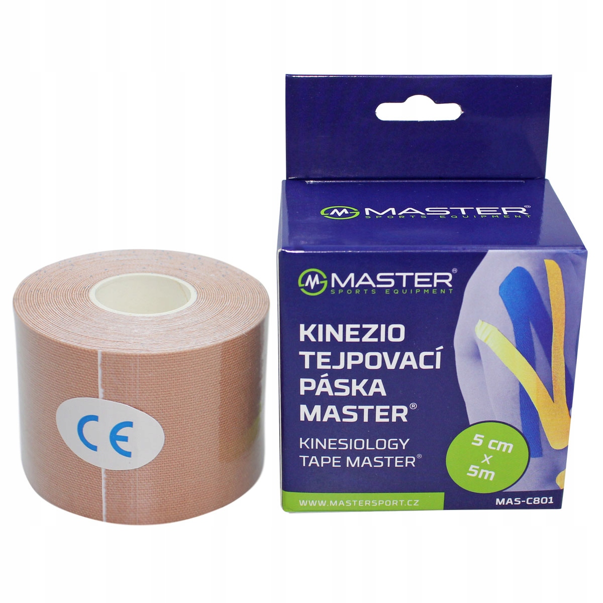 Taśma Kinezjologiczna MASTER 5 cm x 5 m Brązowa – Wsparcie dla Twoich mięśni