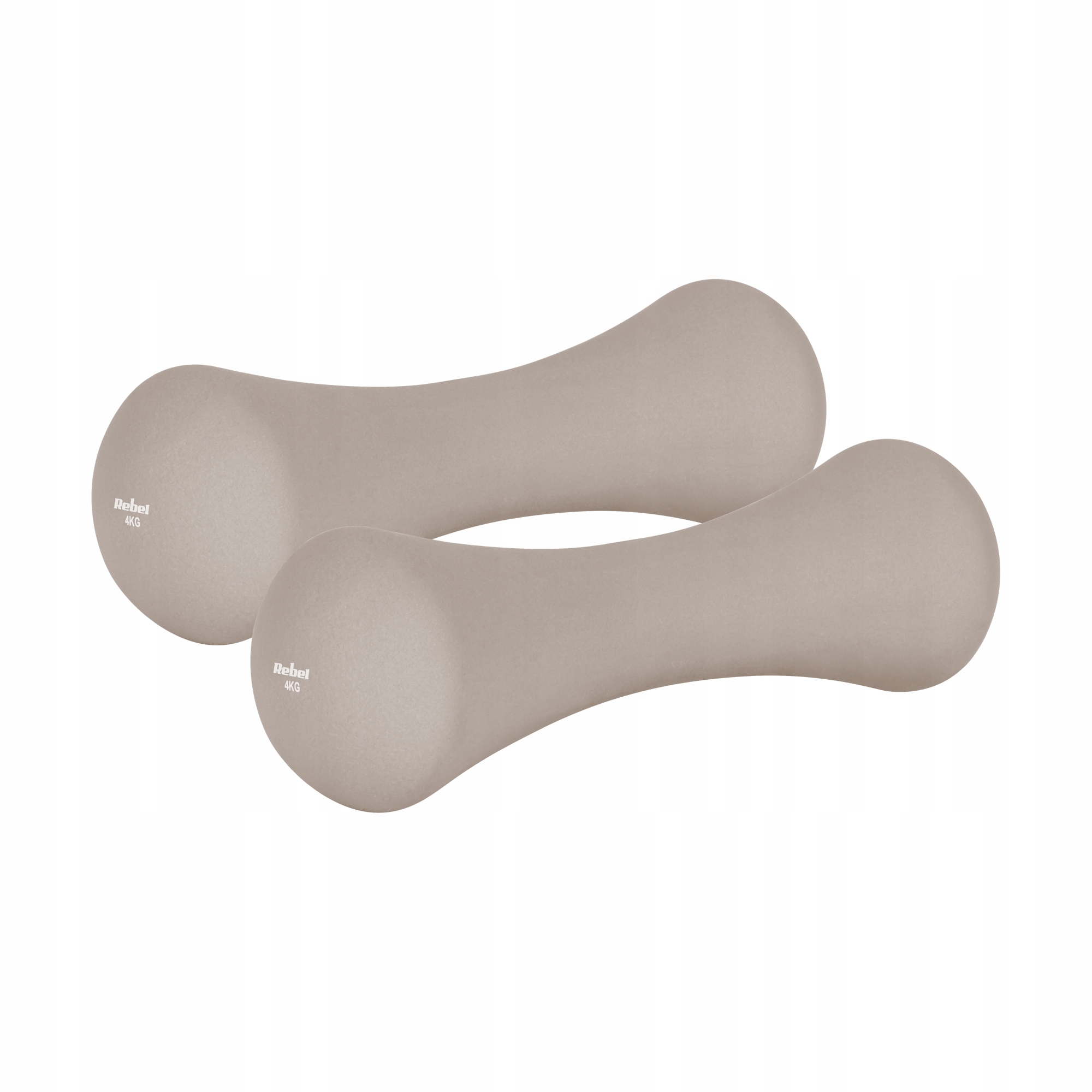 Hantelki żeliwne neoprenowe 2x4kg, REBEL ACTIVE – Idealne do treningu siłowego