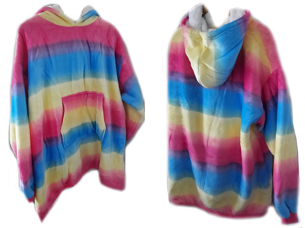 Ciepła bluza koc oversize XXL 2w1 gruba futrzak – Komfort i ciepło na każdą okazję