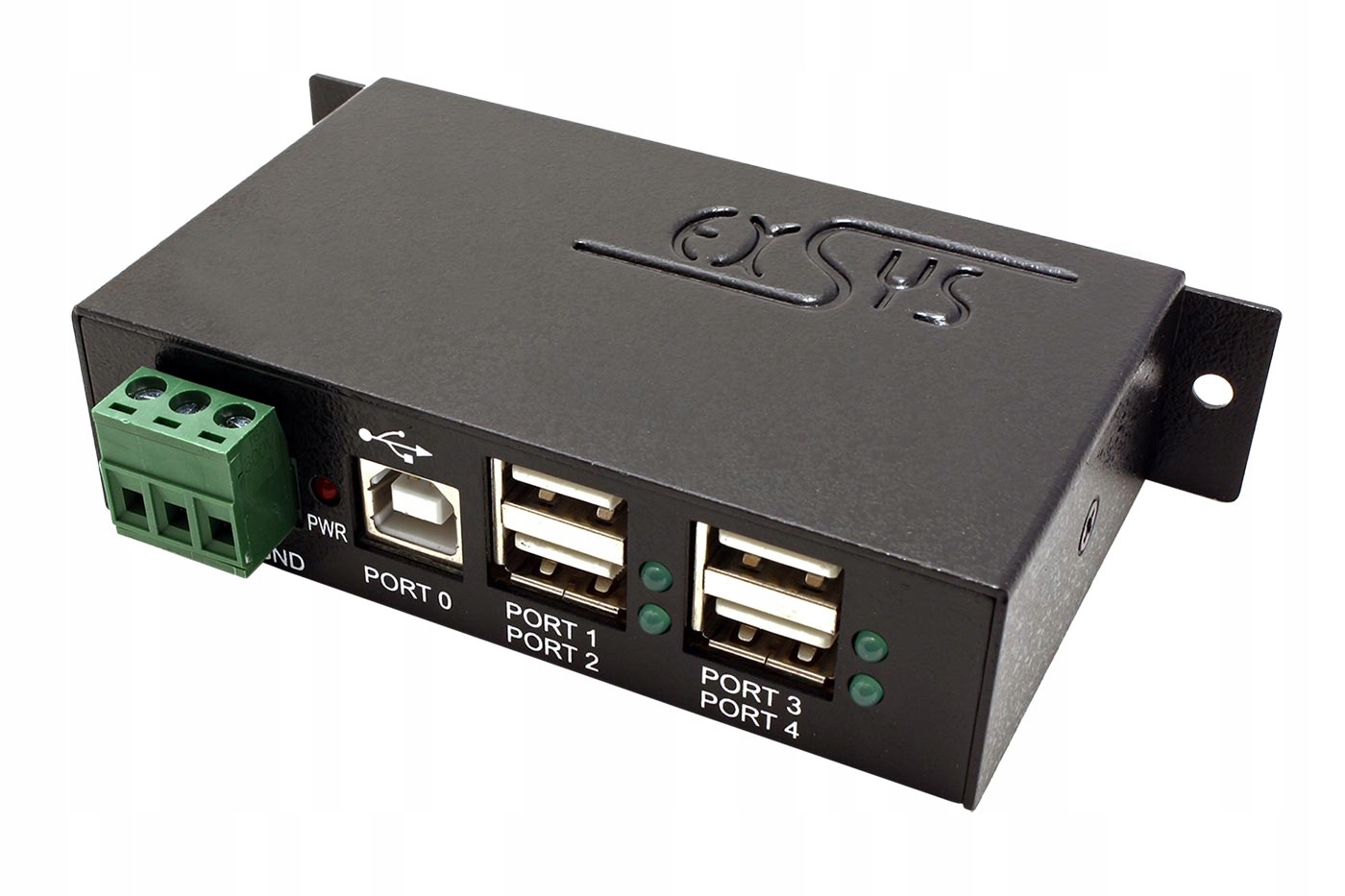 EXSYS EX-1163HMS – Przemysłowy 4-portowy koncentrator USB 2.0 w metalowej obudowie