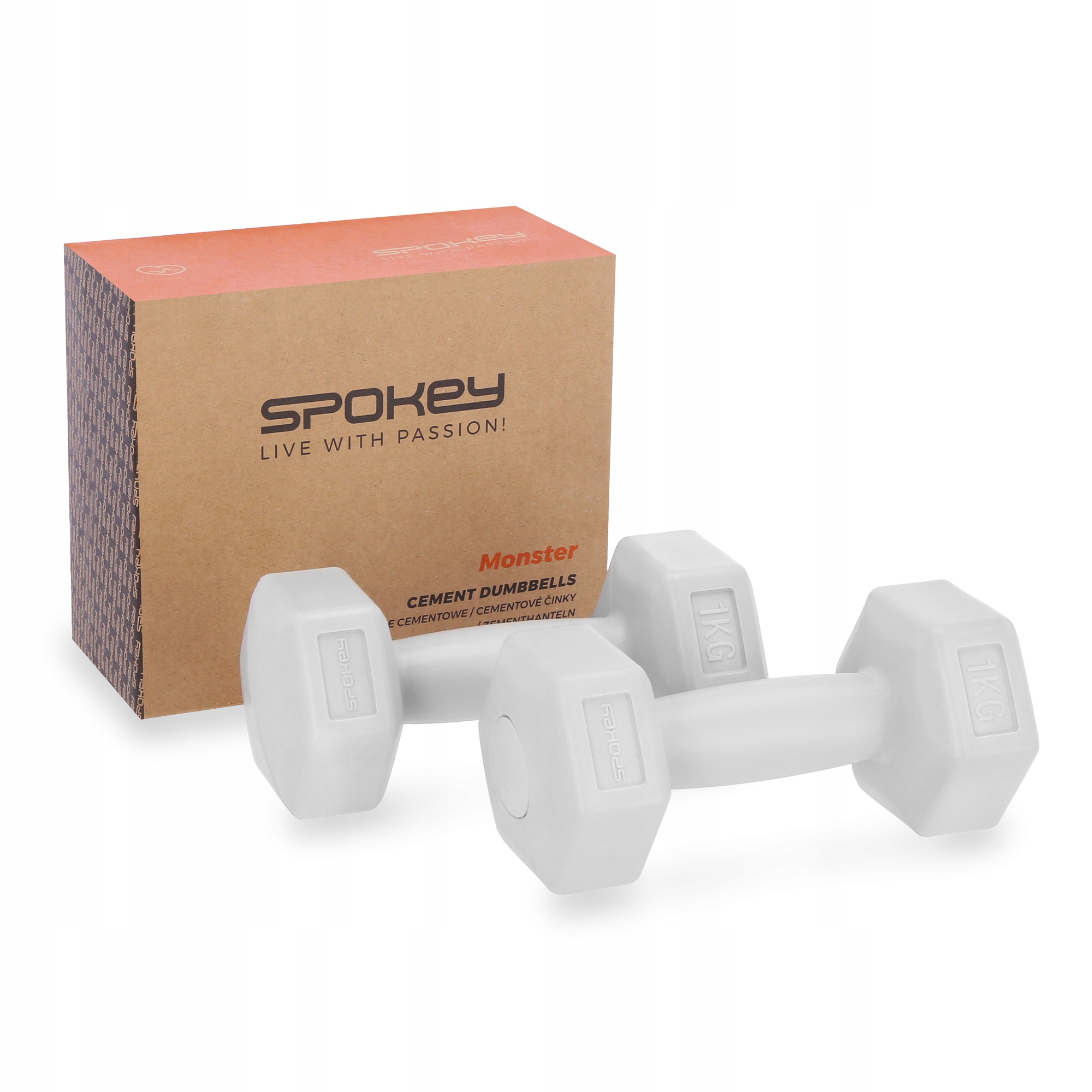 Zestaw hantli sześciokątnych Spokey MONSTER 2x 1 kg – Idealny wybór do domowego treningu