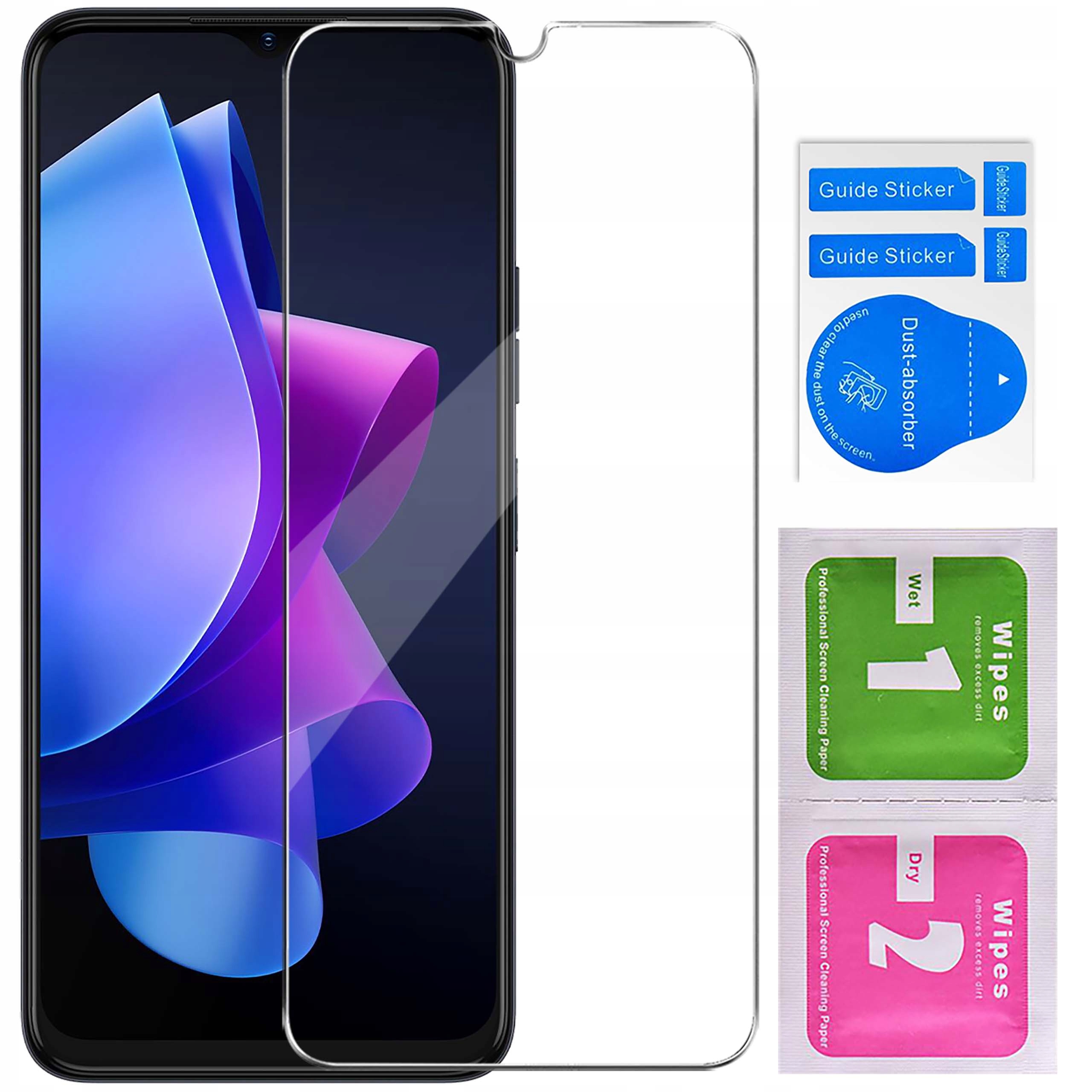 Zestaw akcesoriów do ochrony ekranu – Szkło hartowane 9H w komplecie