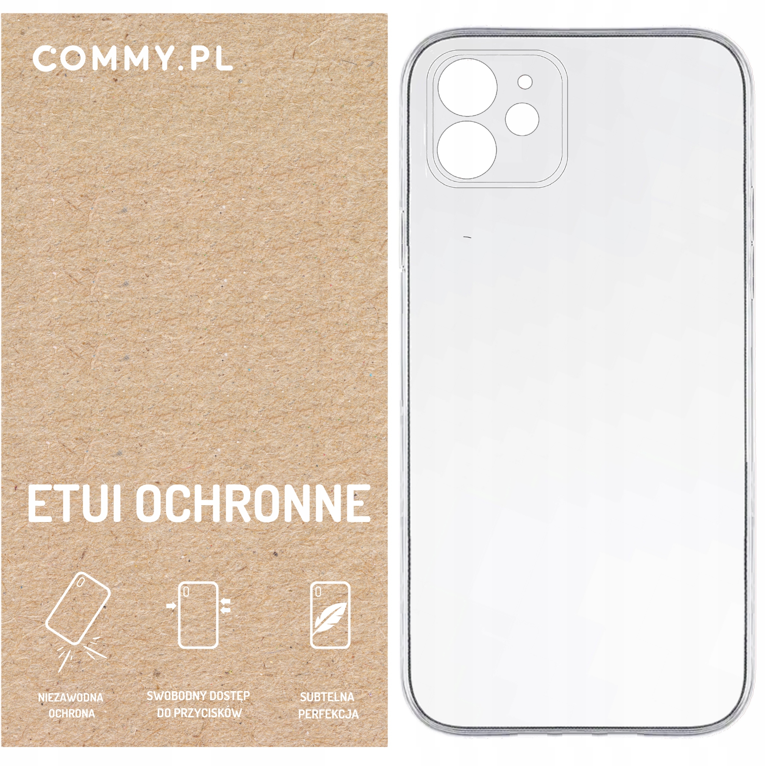 Przezroczysta konstrukcja – Podkreślenie oryginalnego wyglądu iPhone 11