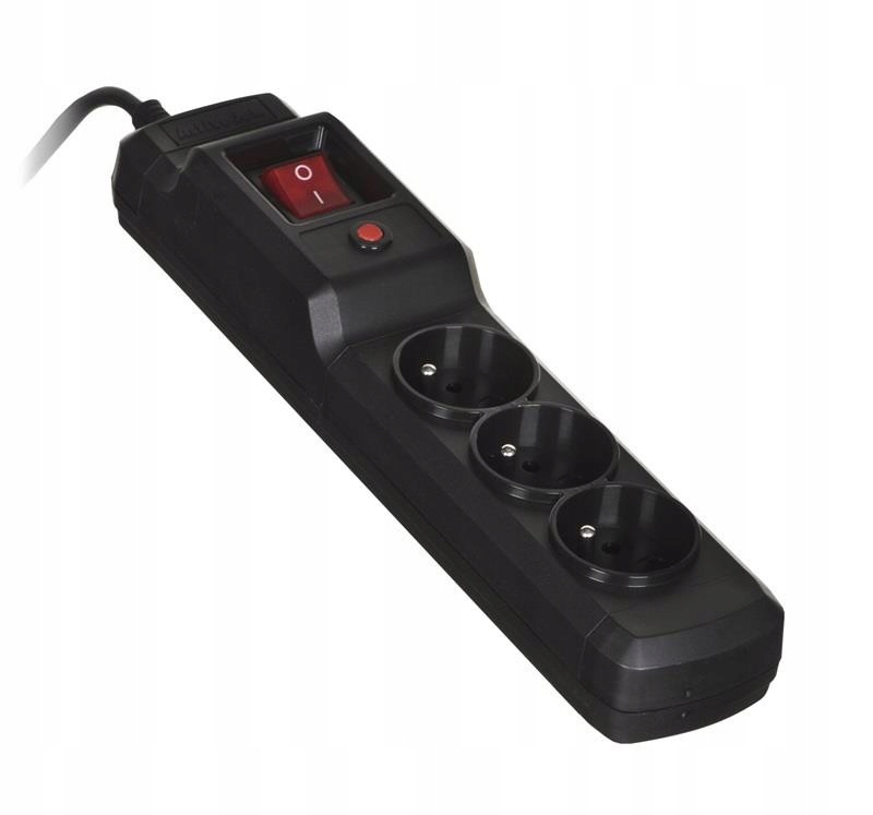 Listwa przeciwprzepięciowa ActiveJet COMBO 3 gniazd 5 m czarna – Bezpieczeństwo w Twoim domu