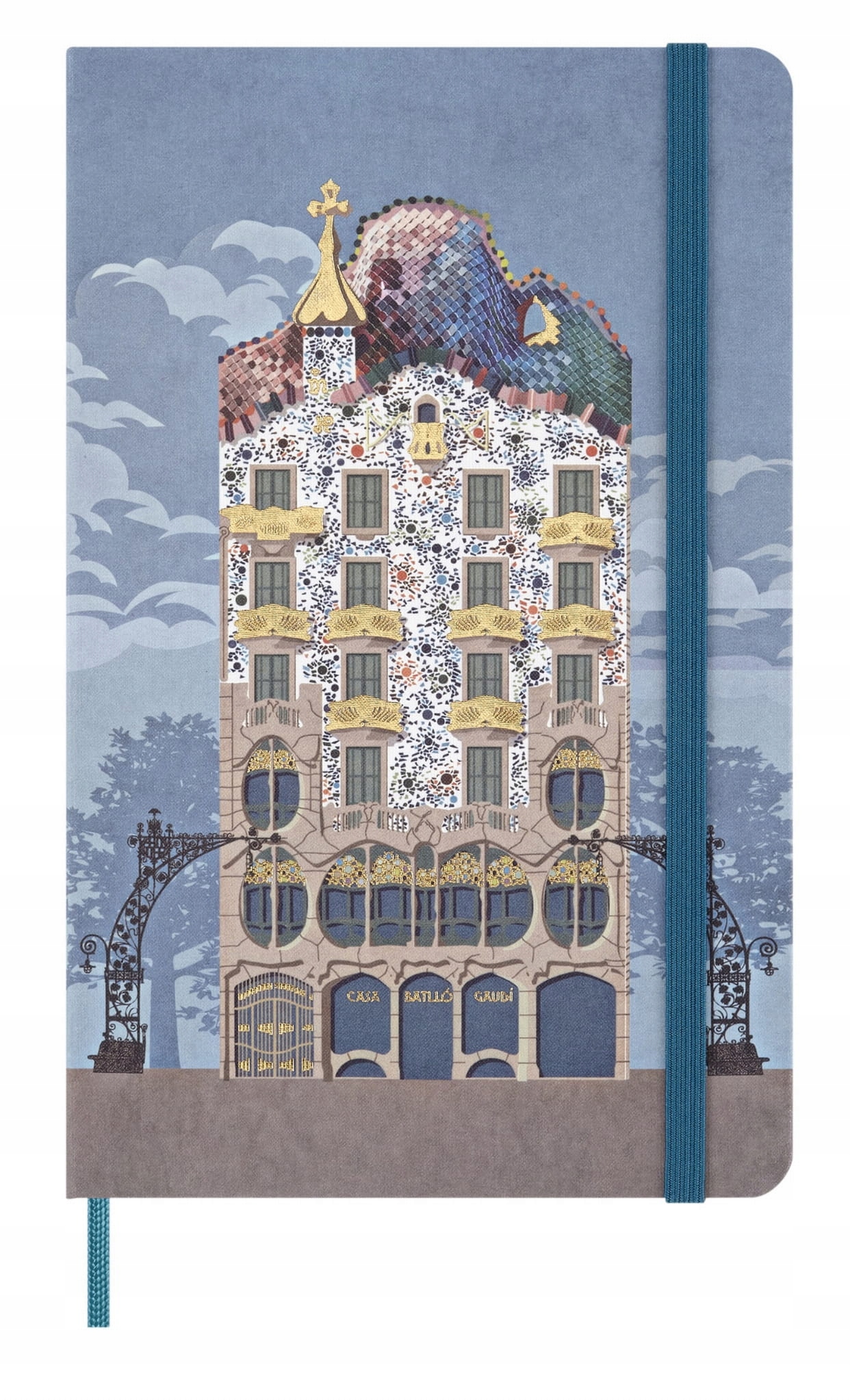 Twarda okładka z tkaniny i zaokrąglone rogi