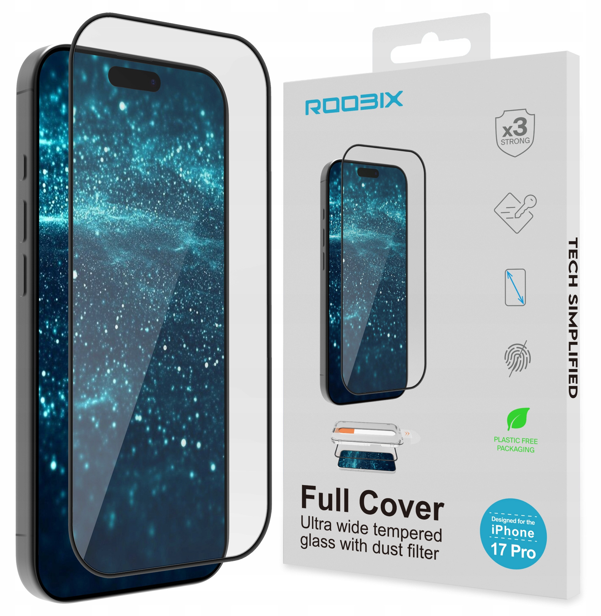 Szkło Roobix Full Cover do iPhone 17 – Pełna ochrona dla Twojego smartfona