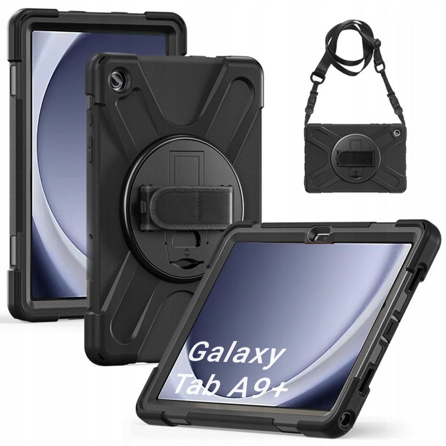 Etui Armor z uchwytem i paskiem do Samsung Galaxy Tab A9 Plus 11 – Ochrona i styl w jednym