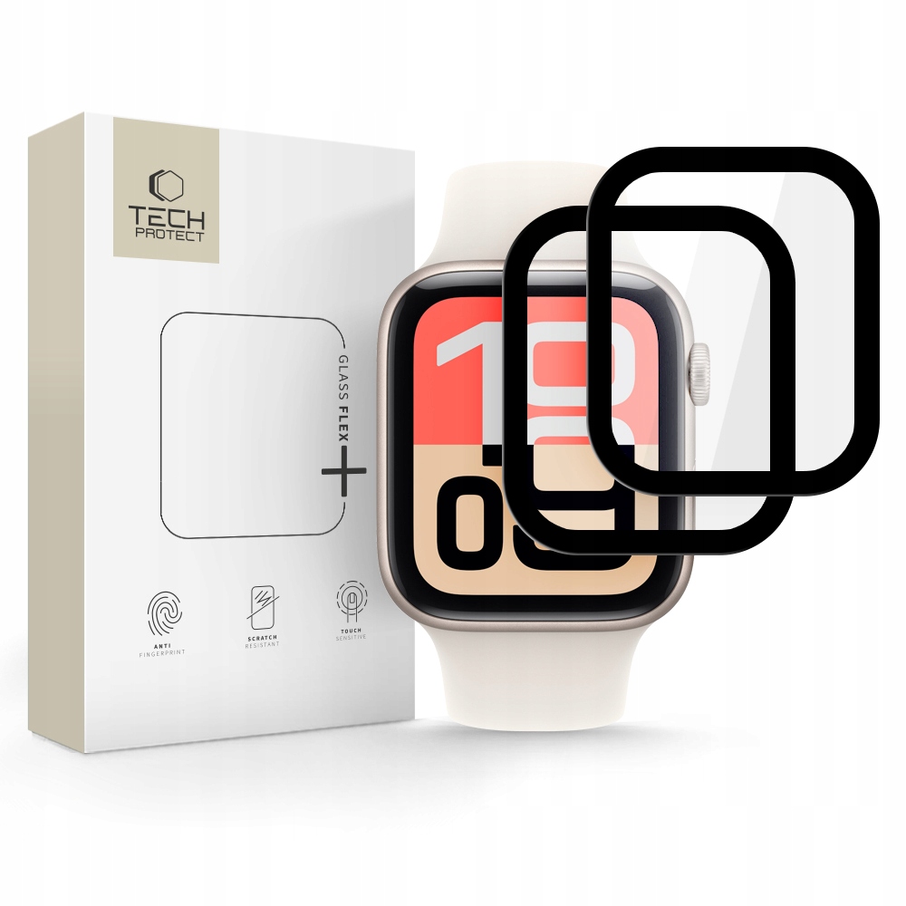 Szkło hybrydowe Tech-Protect Glass Flex+ 2-Pack do Apple Watch 4 / 5 / 6 / SE (40mm) - Maksymalna ochrona ekranu