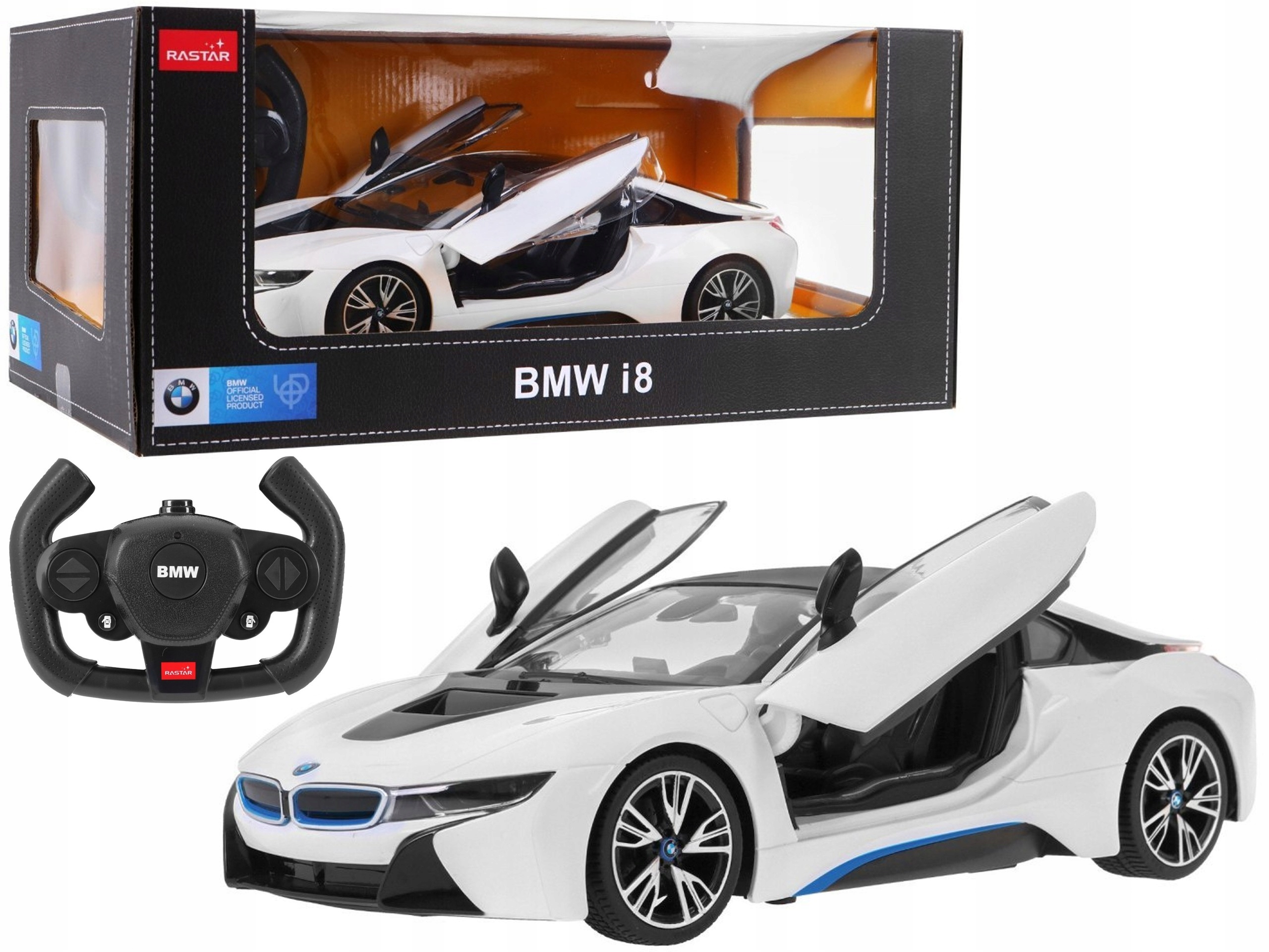 Rastar BMW i8 białe – Zdalnie sterowane auto dla małych kierowców