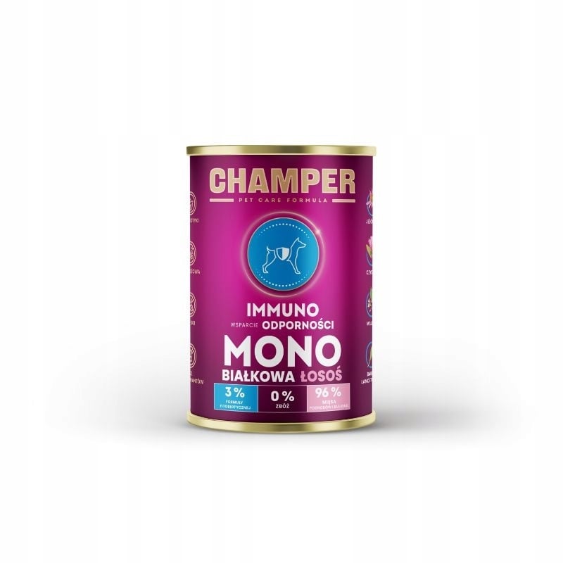 Analiza składu – Co zawiera mokra karma CHAMPER IMMUNO?