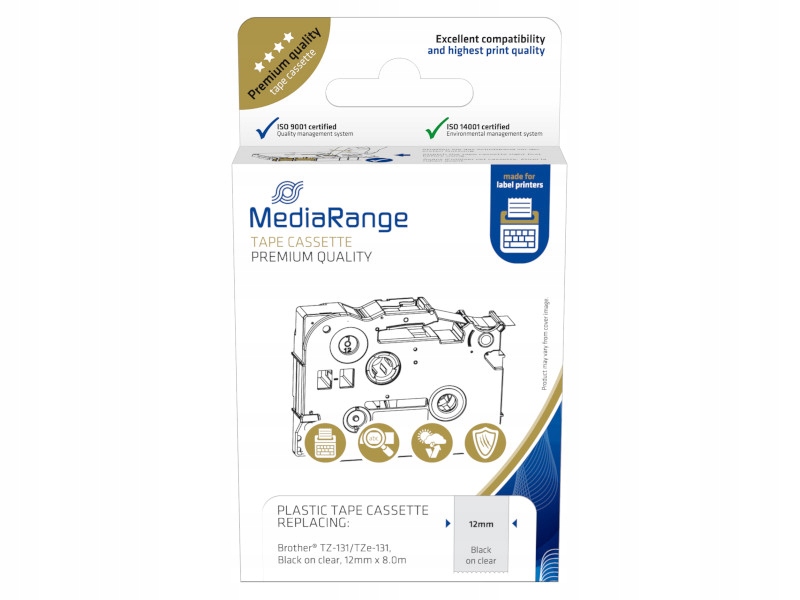 Laminowana taśma o szerokości 12 mm i długości 8 m