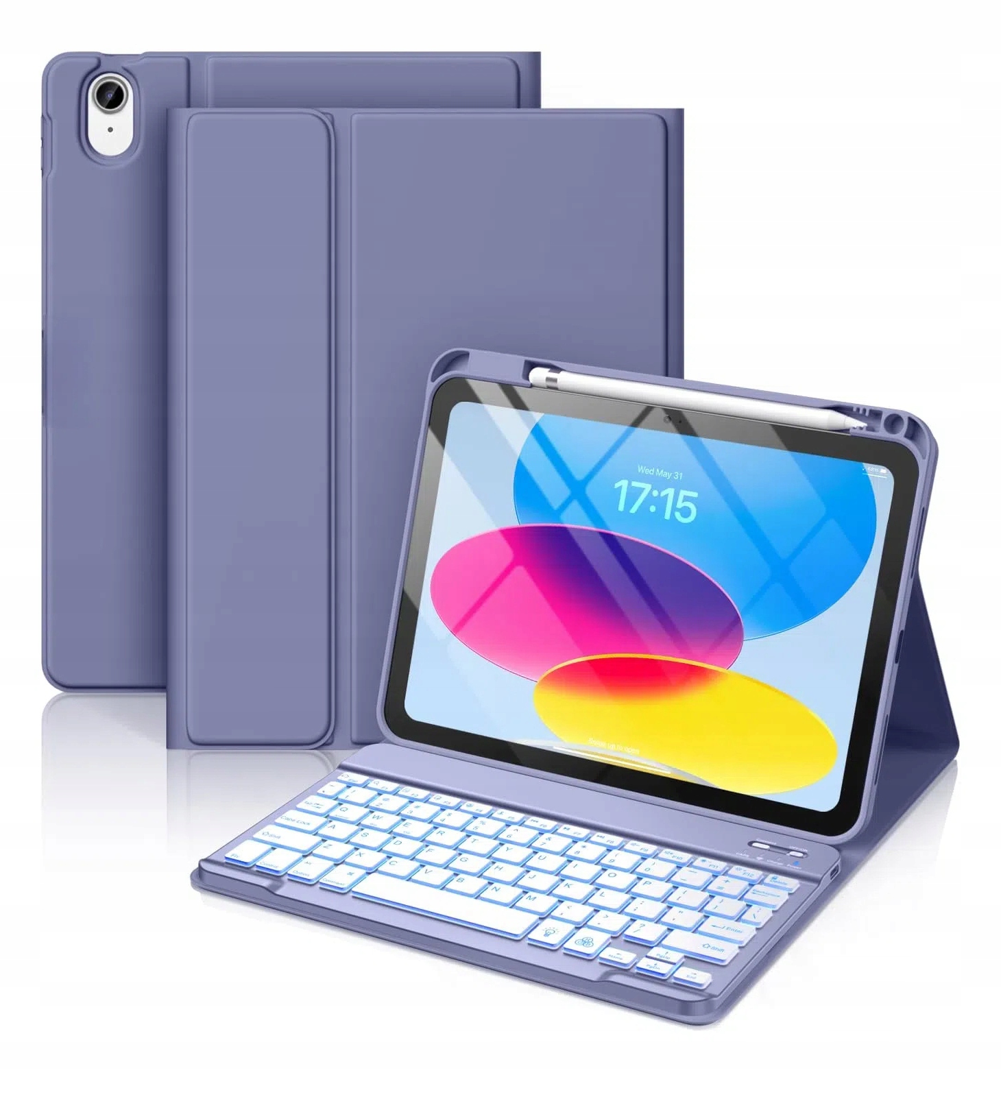 Etui z klawiaturą Bluetooth RGB Supero do Apple iPad 11 2025/2022 – Styl i funkcjonalność w jednym