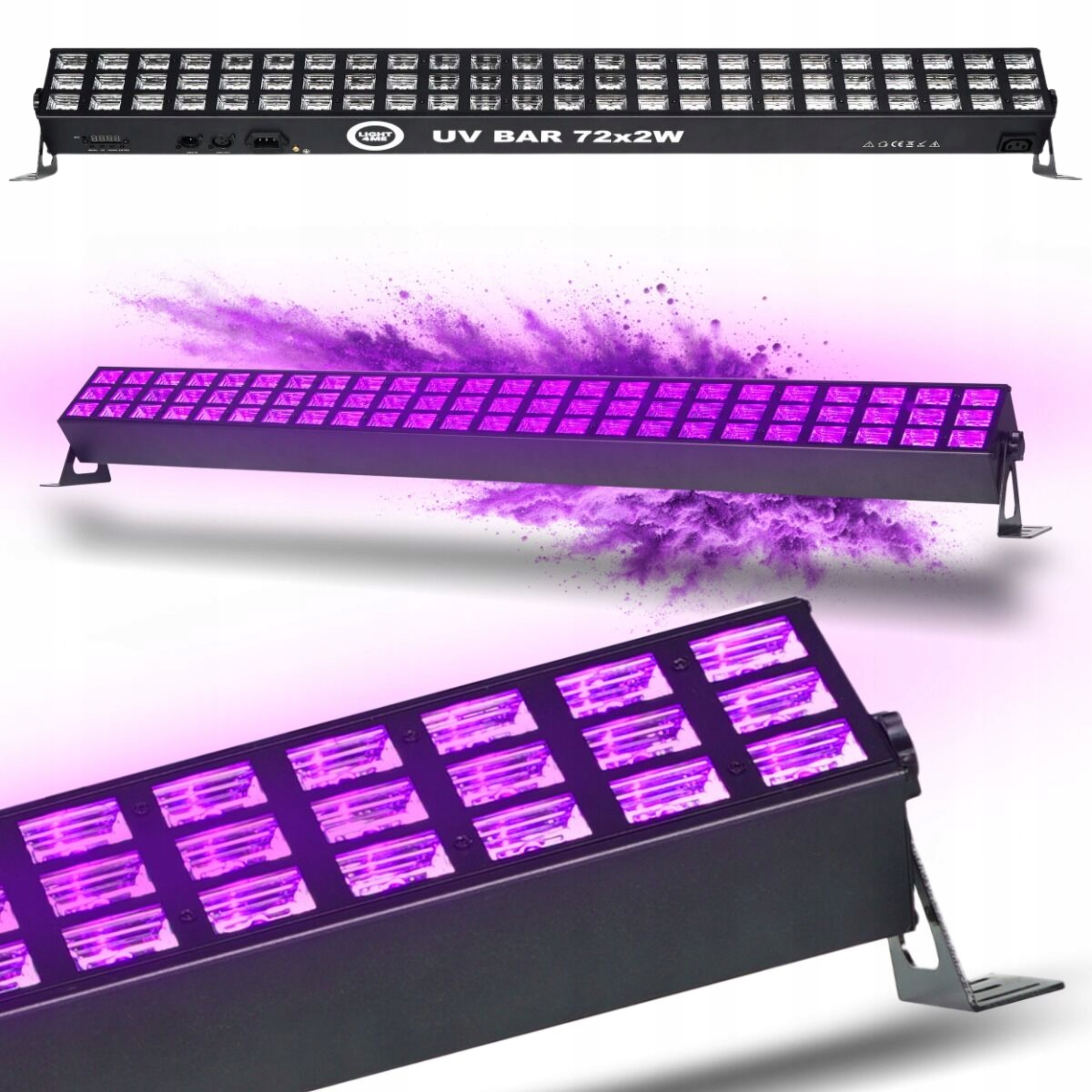 Intensywny efekt ultrafioletowy na parkietach i scenach