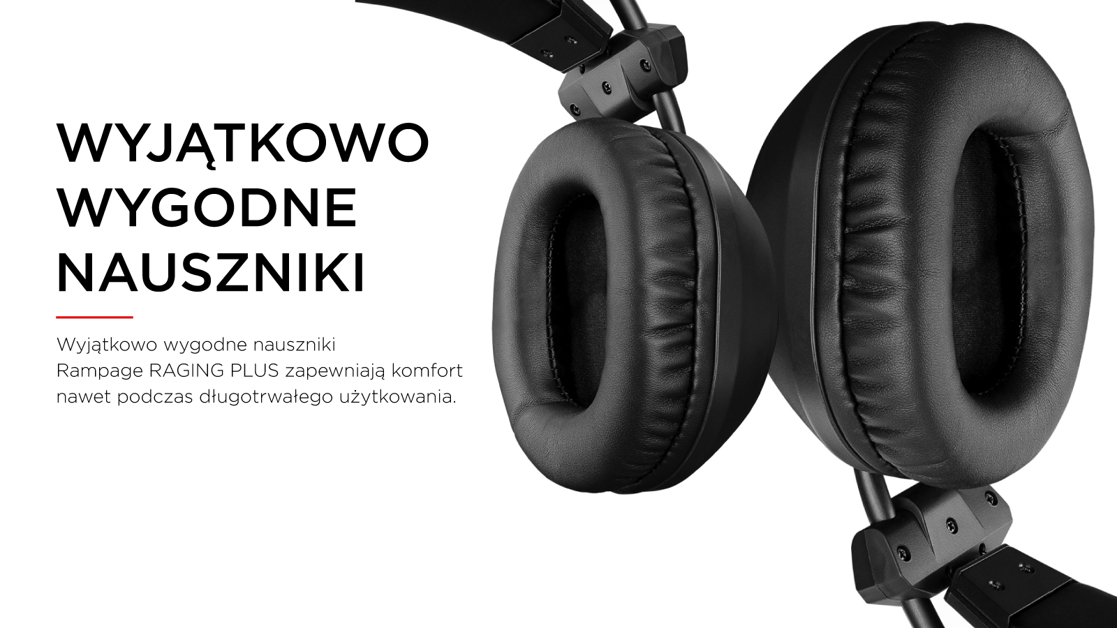 Rampage RM-K19 Wygodne Przewodowe słuchawki gamingowe z mikrofonem, nauszne, RGB, USB, czarne