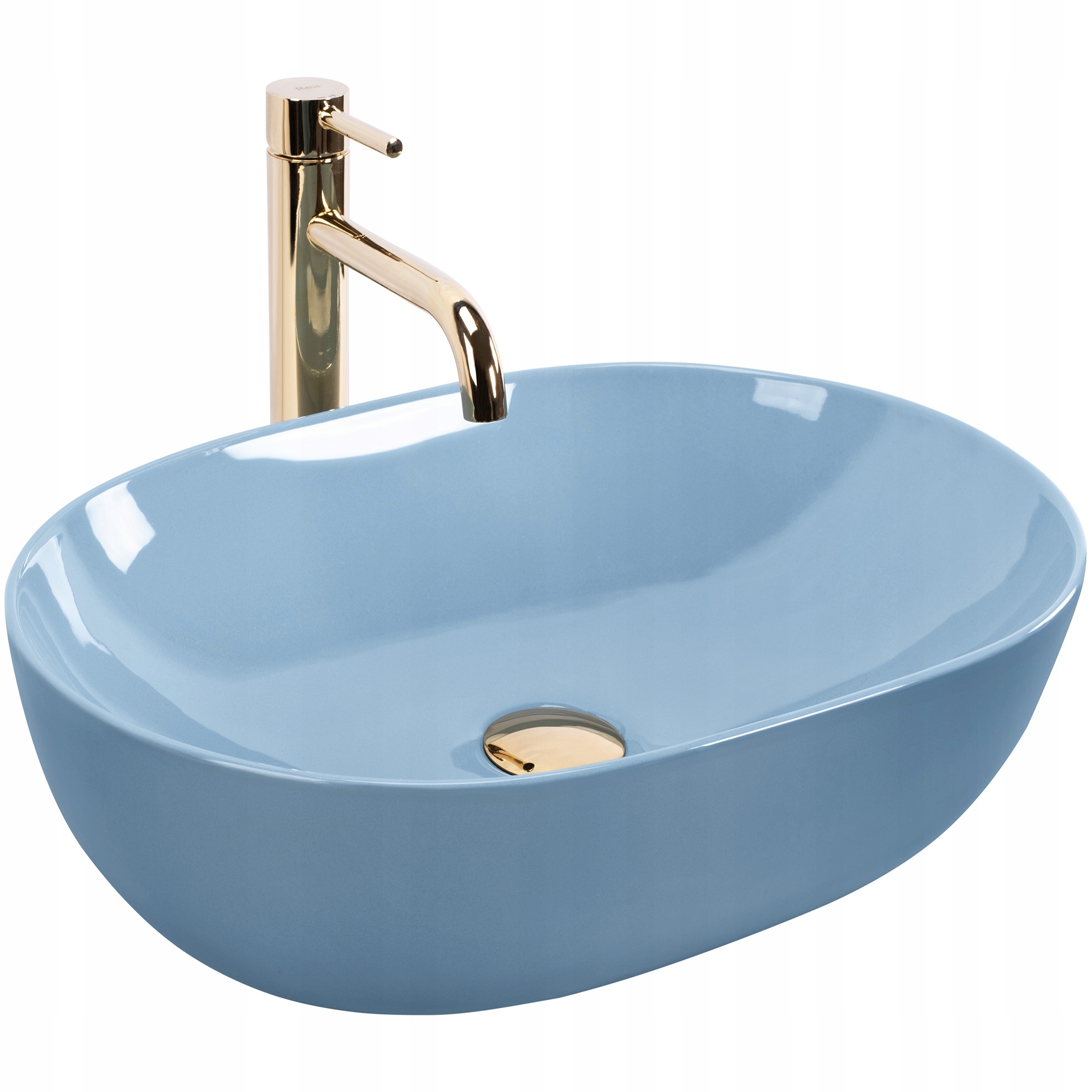 Umywalka nablatowa Rea LISA L.BLUE SHINY – Elegancja i funkcjonalność w Twojej łazience