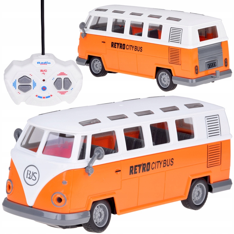 Autobus podświetlony RETRO CITY BUS sterowany pilotem RC0677 – Idealna zabawa dla młodych kierowców