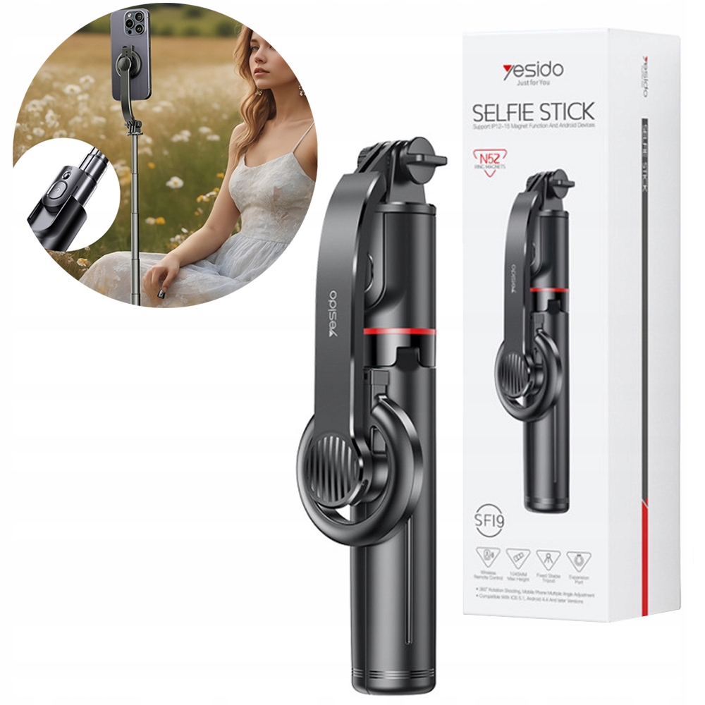 Selfie Stick Yesido SF19 – Twój idealny towarzysz do zdjęć i filmów