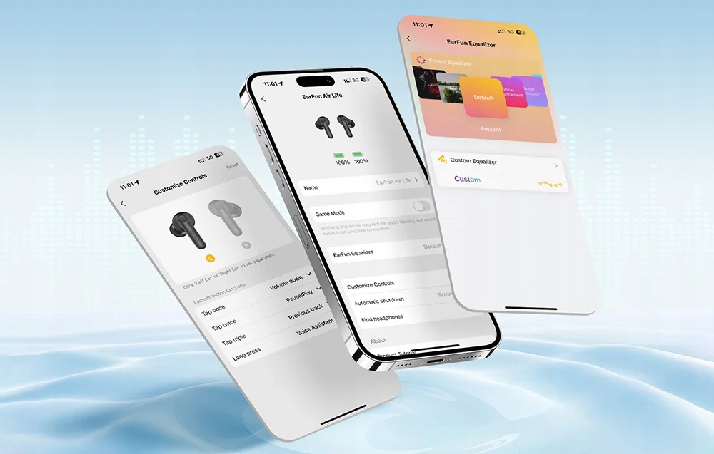 Intuicyjna obsługa i personalizacja – Panel dotykowy i aplikacja EarFun Audio