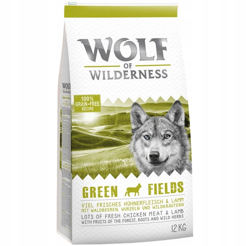 Sucha karma Wolf of Wilderness Adult Green Fields, jagnięcina – Naturalny wybór dla Twojego psa