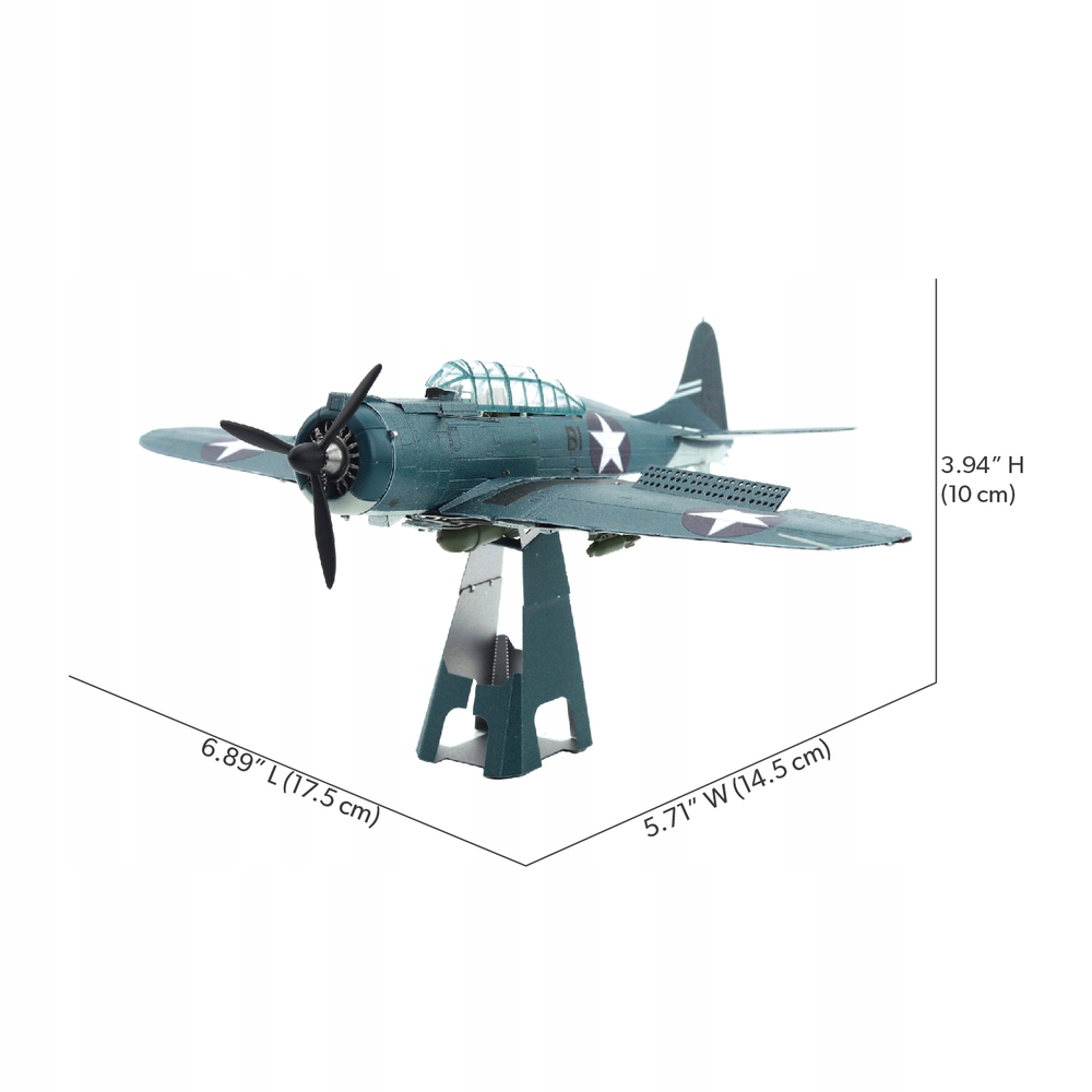 Wymiary i specyfikacja modelu SBD Dauntless