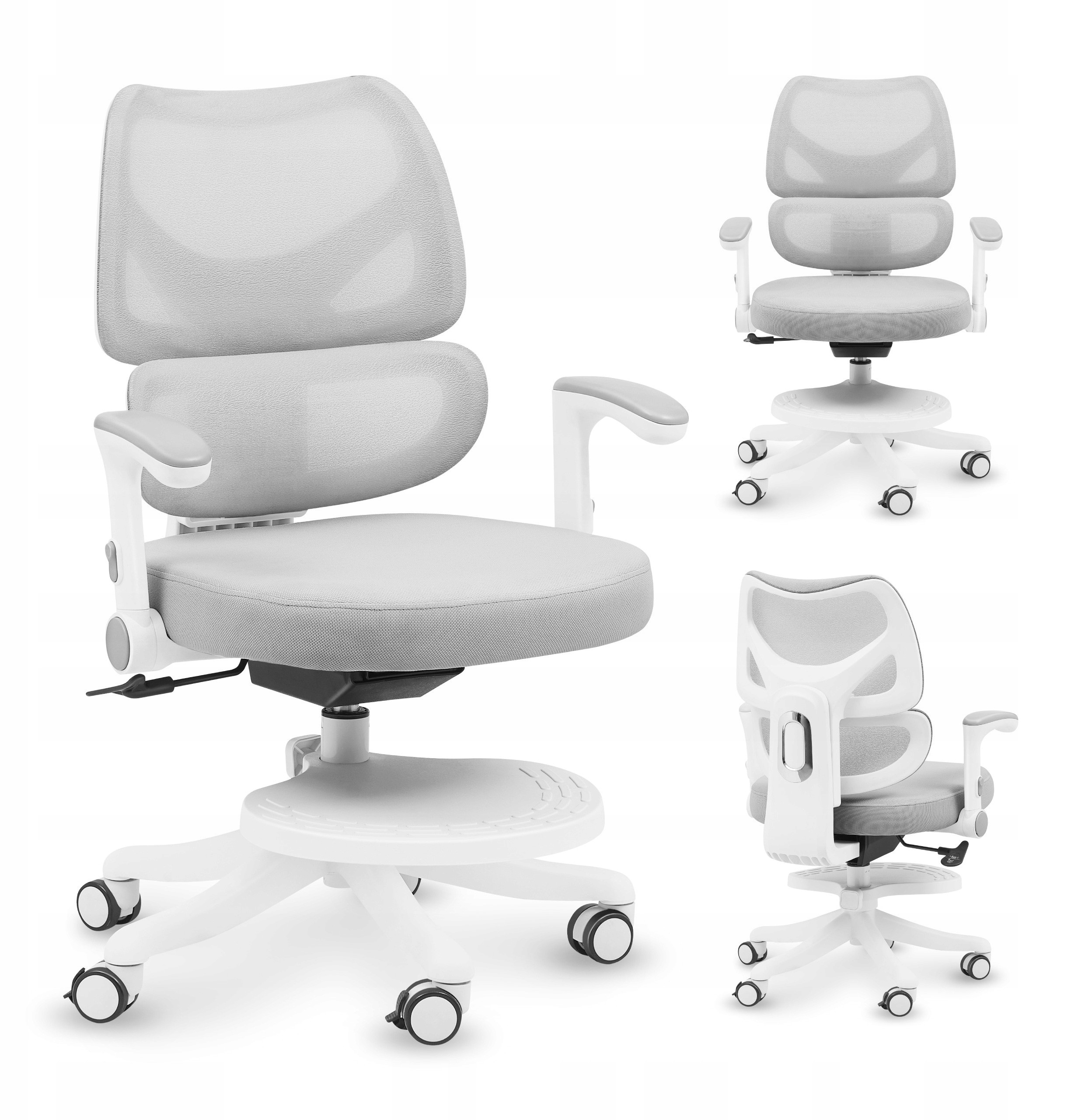 Fotel obrotowy Mark Adler Junior 5.3 Grey – Idealny wybór dla młodych uczniów