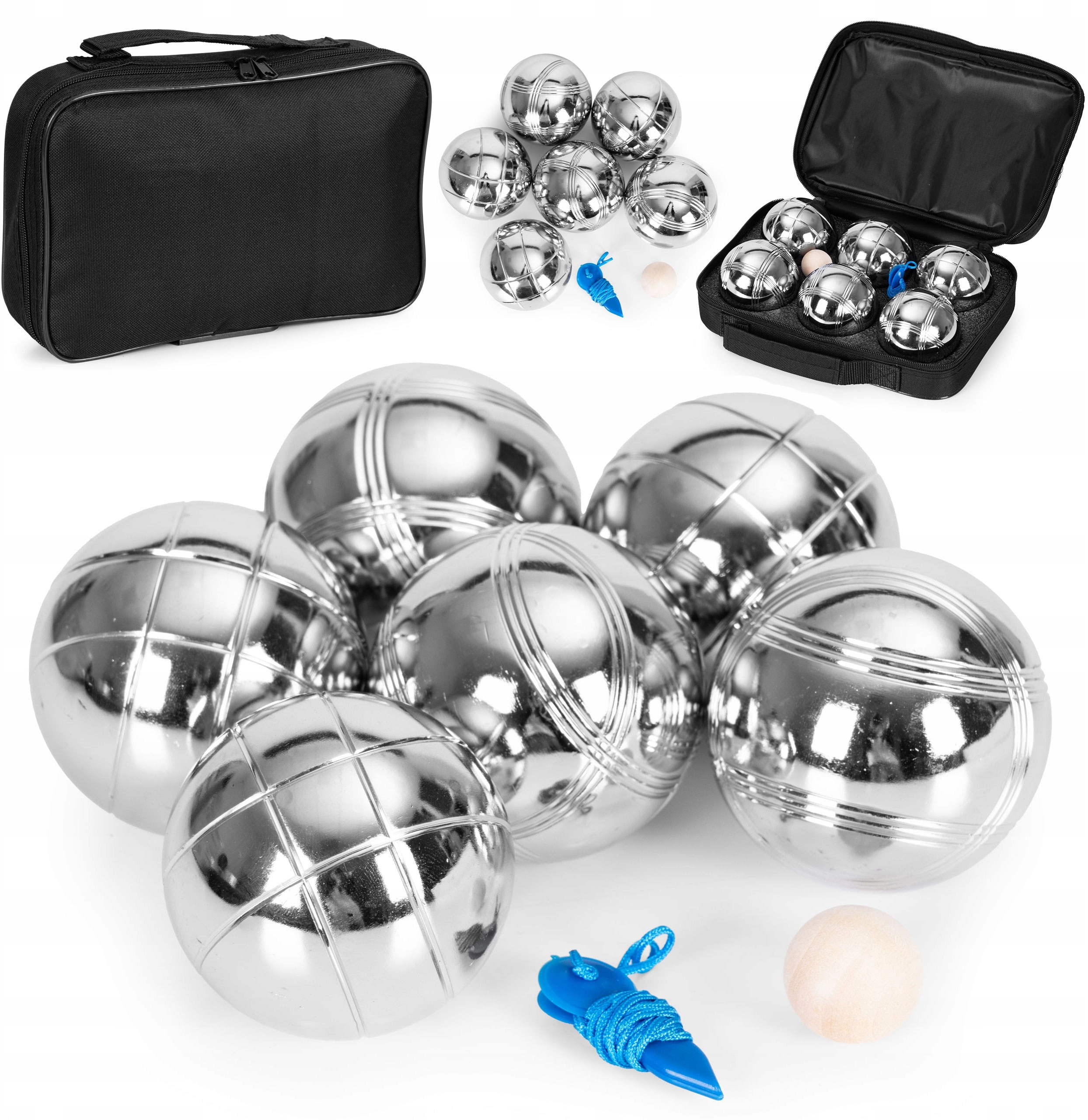 Zestaw do gry w bule kule Boules Petanque 6 szt. + etui i akcesoria – Idealny na każdą okazję