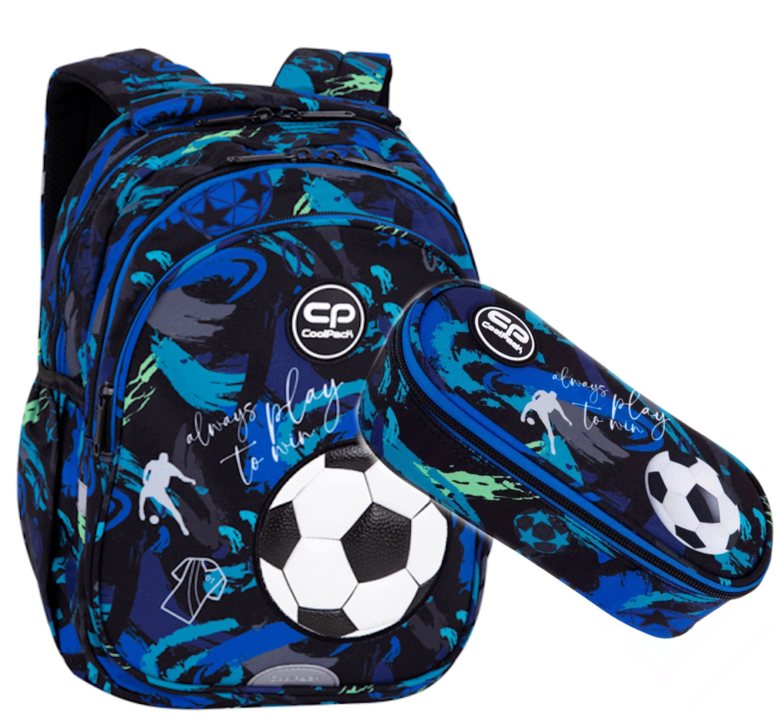 Coolpack plecak szkolny Football Navy 2w1 – Stylowy towarzysz dla aktywnych dzieci