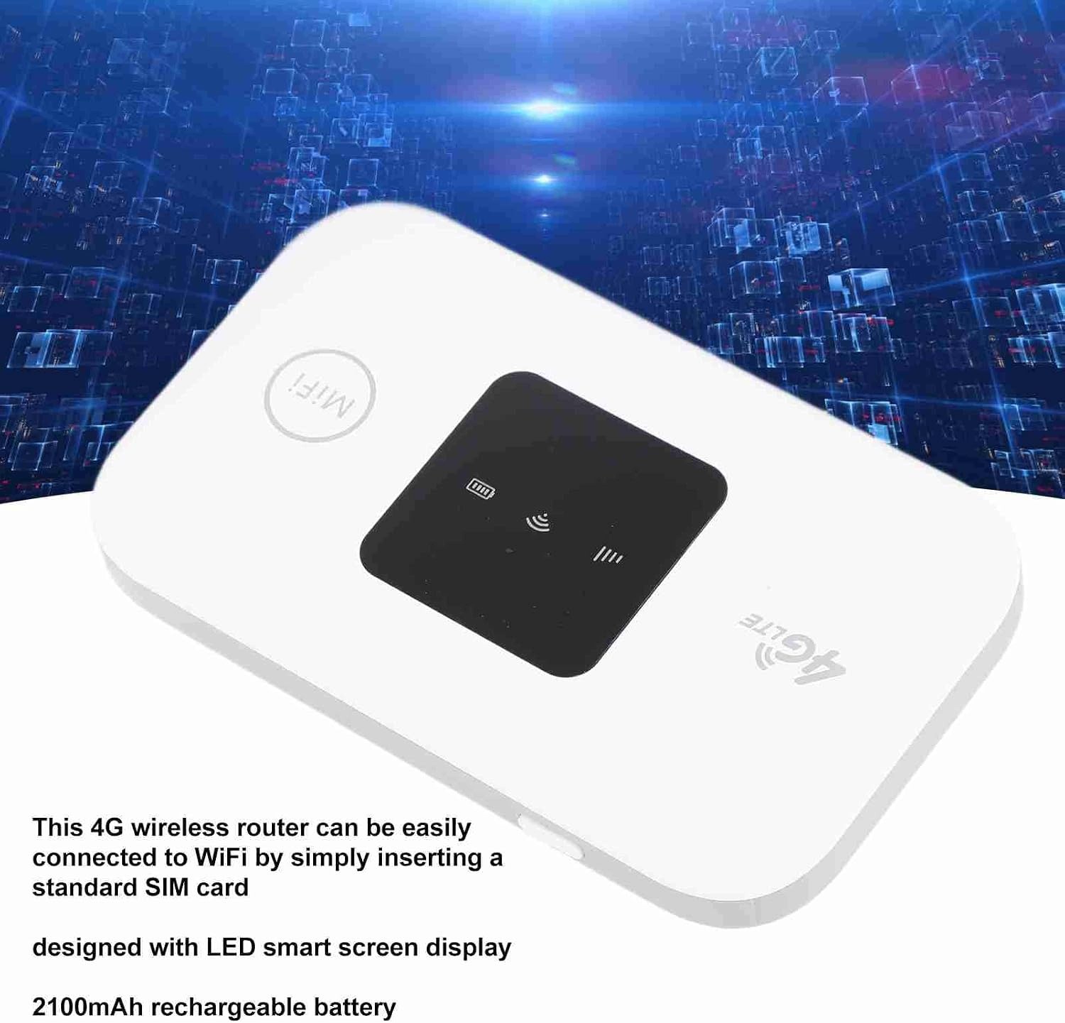 Wbudowany akumulator 2100 mAh – Długie godziny pracy bez ładowania