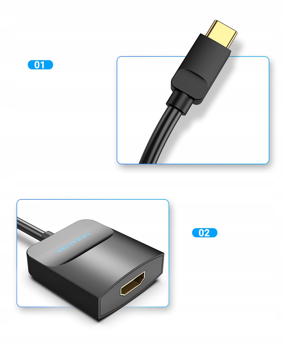 Wtyczka męska USB-C i gniazdko EU