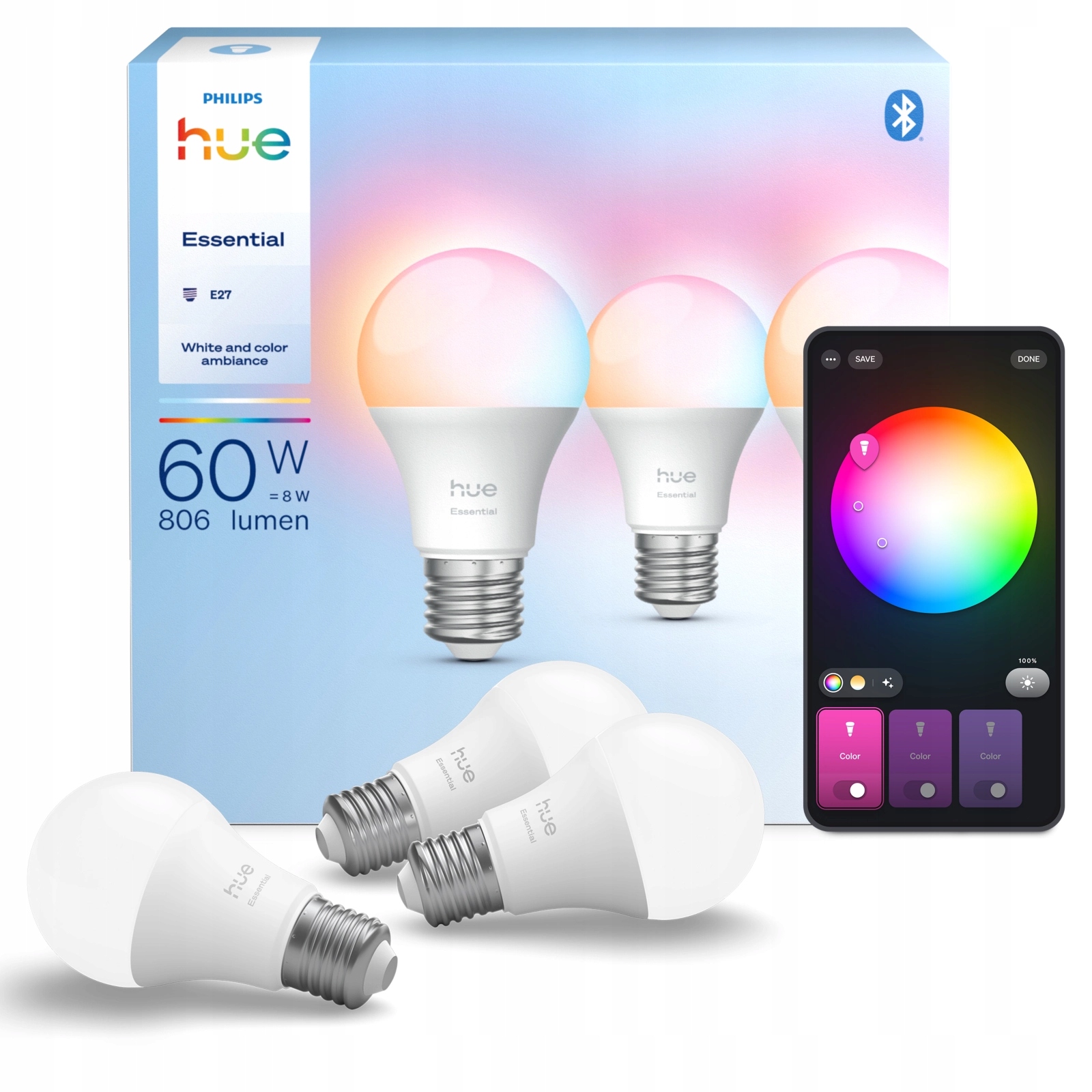 Inteligentne żarówki Philips Hue Essential – Nowoczesne oświetlenie do Twojego domu