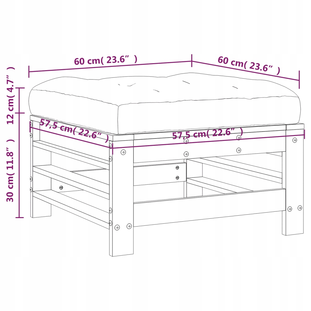 Wymiary i maksymalne obciążenie podnóżka
